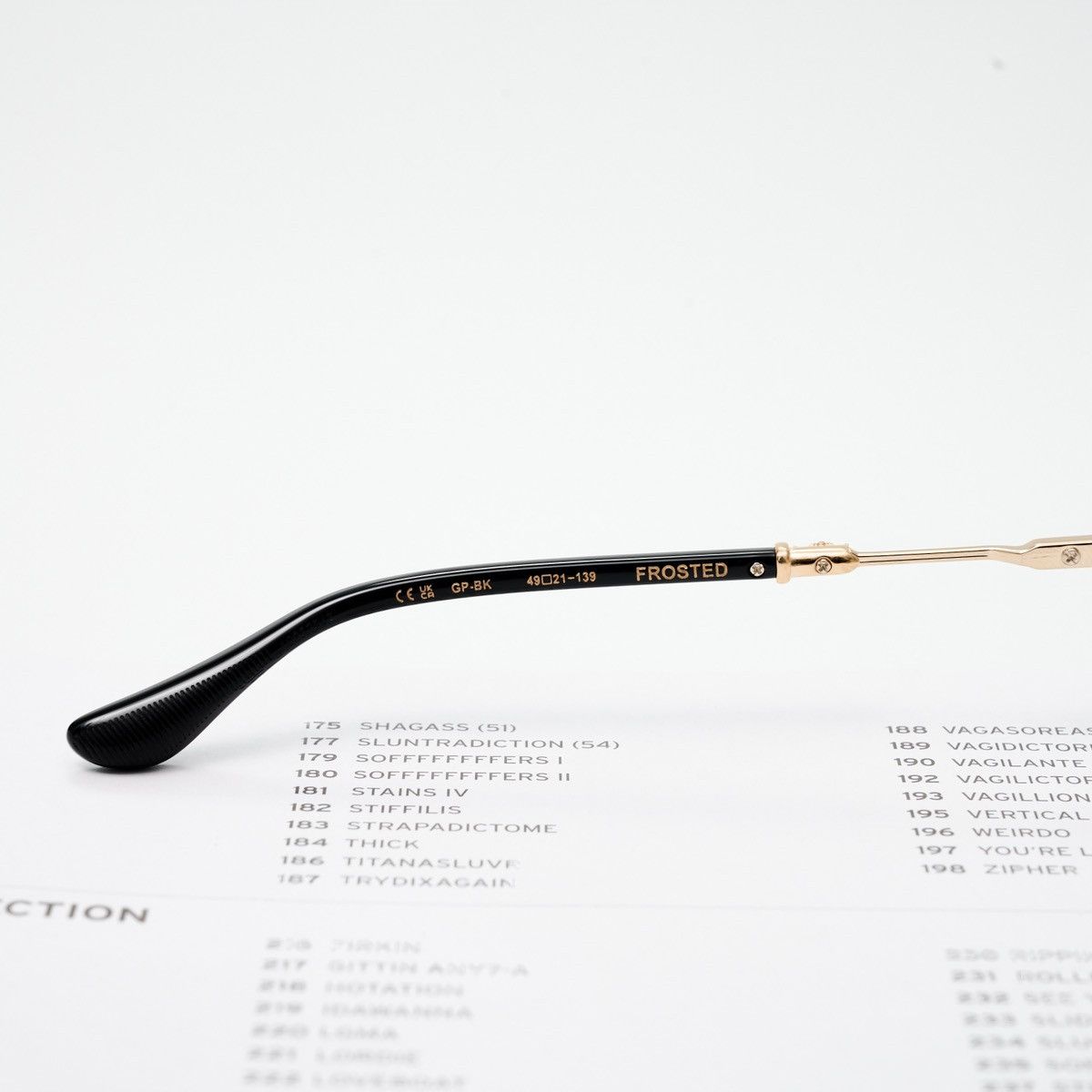 Chrome Hearts CHROME HEARTS FROSTED GOLD PLATED - BLACK GLASSES Size ONE SIZE - 5 Thumbnail