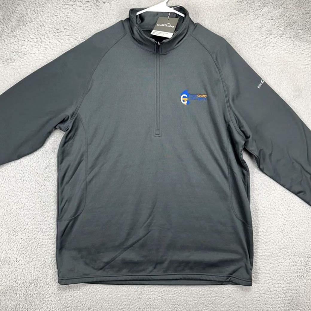 Eddie Bauer VINTAGE? Eddie Bauer Smooth Fleece Base Layer 1/2 Zip Mens 2XL Grey Pullover Shirt Mock Neck 100% Polyester Athletic Long Sleeve New with Tags Size US XXL / EU 58 / 5 - 3 Thumbnail