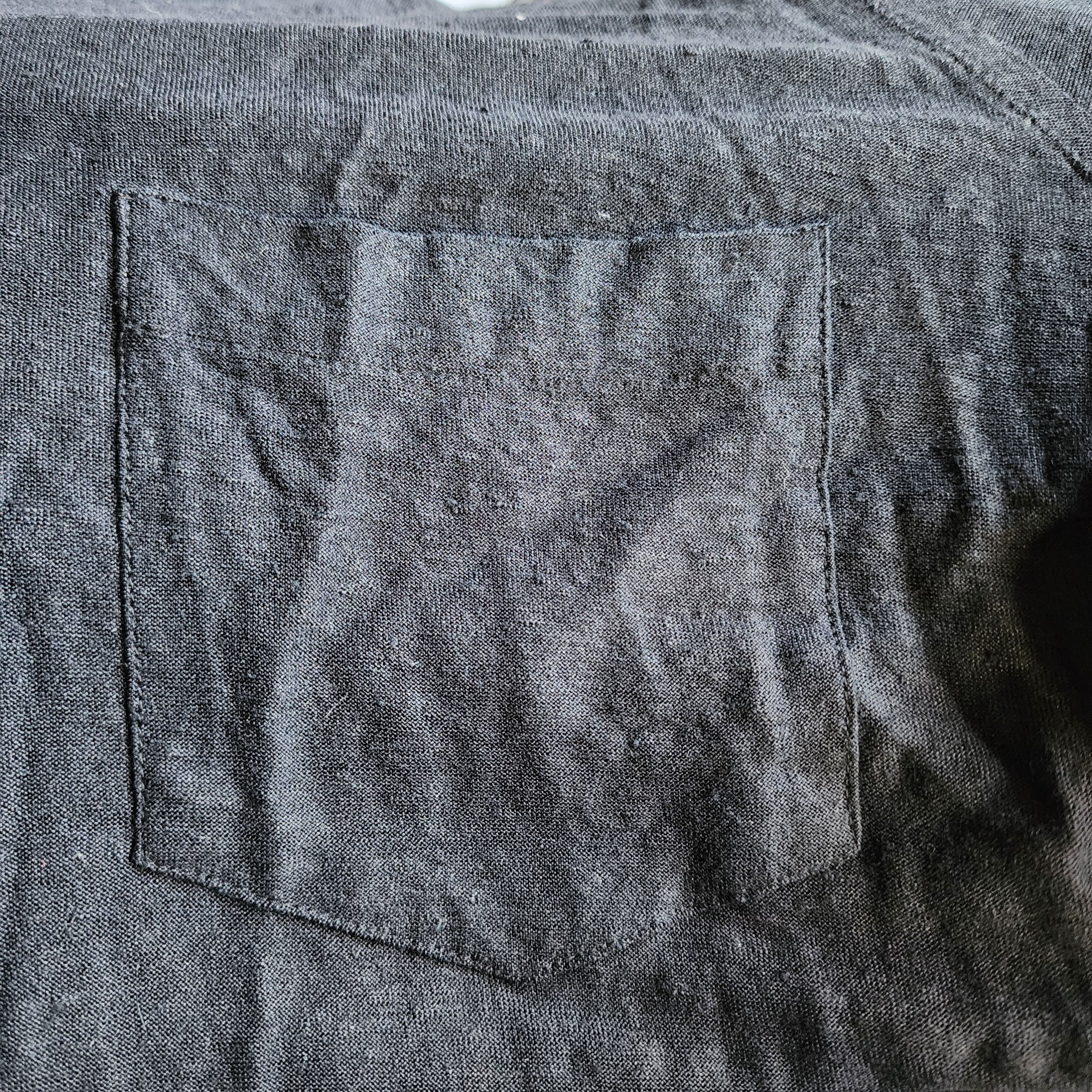 Brochu Walker Linen Shift Black Dress 3/4 Sleeves Minimalist Crew Neck Size S / US 4 / IT 40 - 9 Thumbnail
