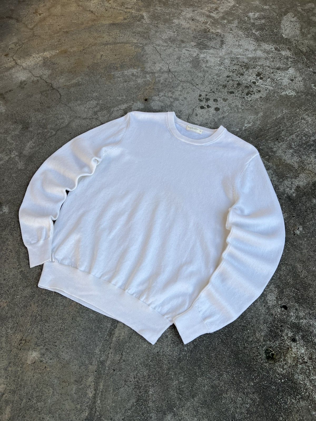 Suitsupply Suitsupply Merino Wool Sweater Cream Crew Neck Luxury Size US L / EU 52-54 / 3 - 3 Thumbnail