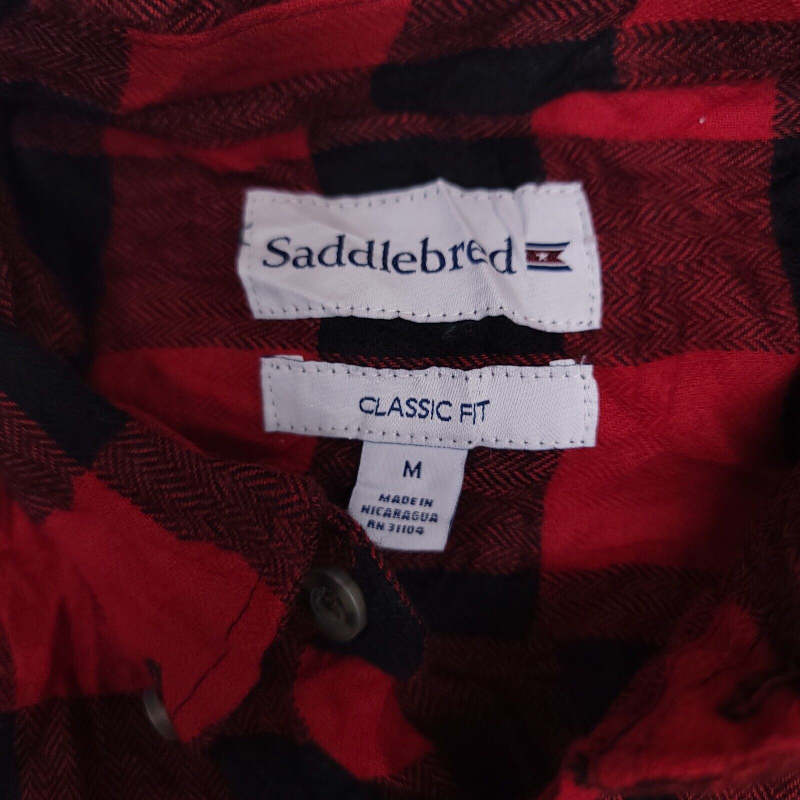 Saddlebred Saddlebred Buffalo Check Flannel Button Up Shirt Mens Size M Size US M / EU 48-50 / 2 - 3 Thumbnail