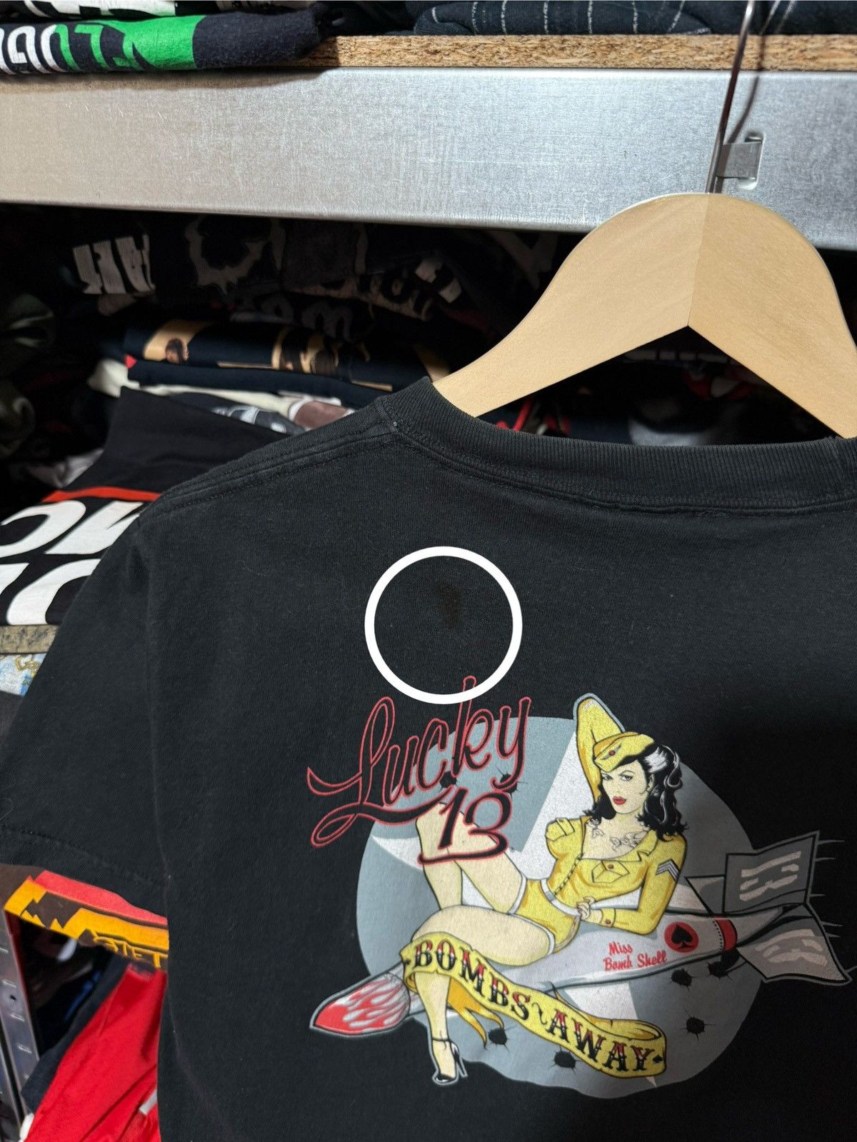 Lucky Brand Vintage 2000s Lucky 13 Pin Up Girl Ghoul Haunted T-Shirt Y2K Size US S / EU 44-46 / 1 - 6 Thumbnail