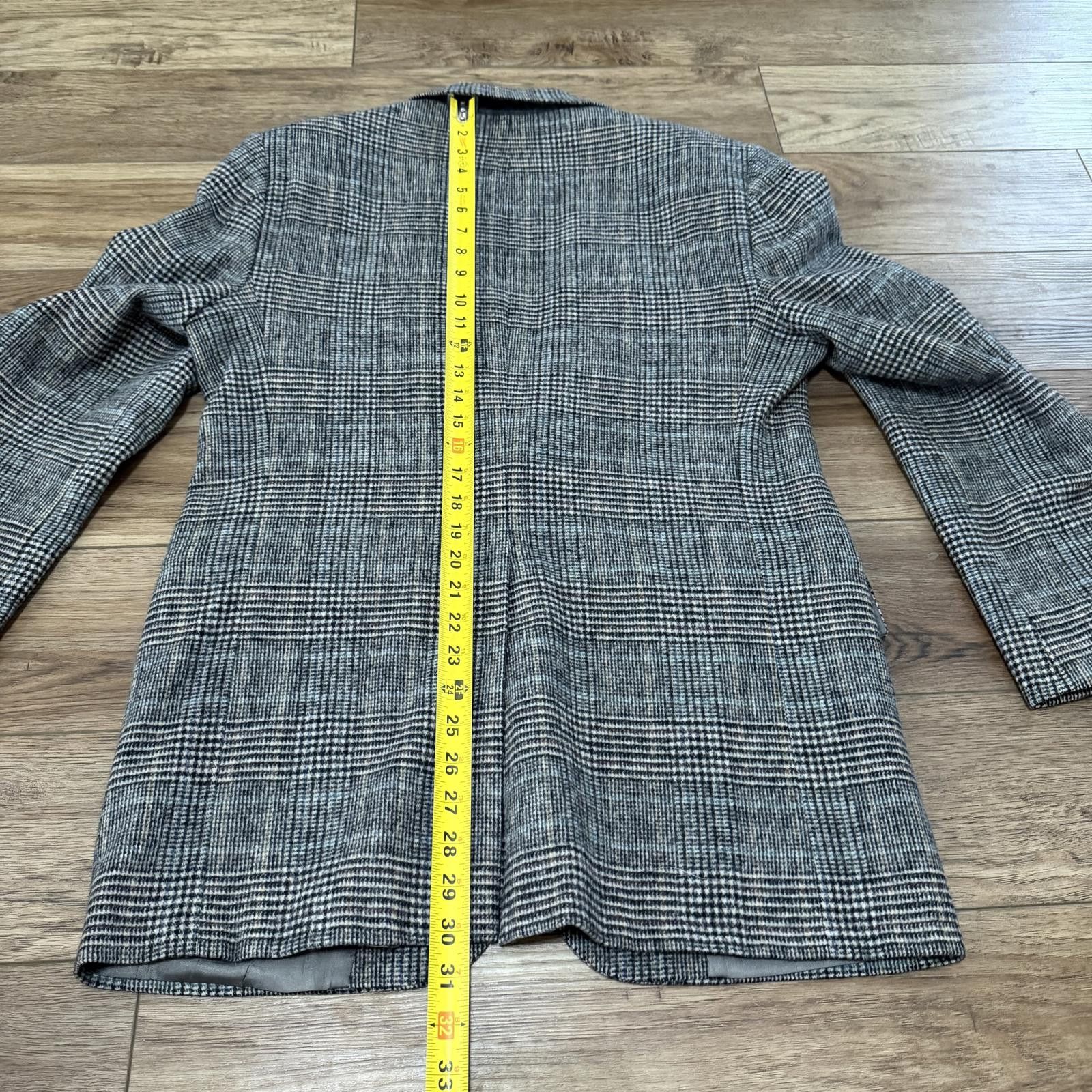 Other Vintage 80s Plaid Wool Blazer Jacket Christopher Hayes Size 38R - 8 Thumbnail