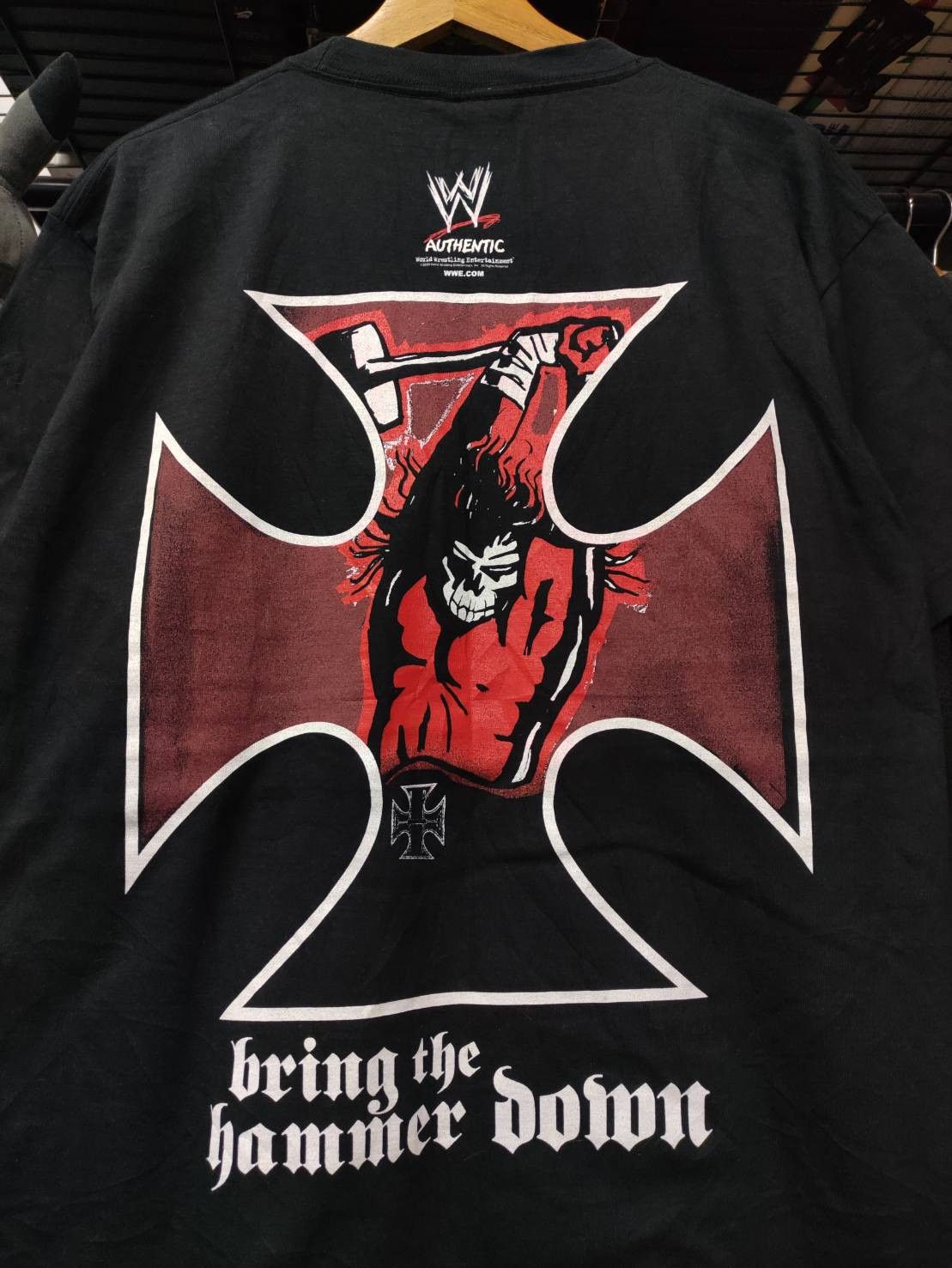 WWE Vtg 00's Triple H " Bring The Hammer Down " T-shirt Size US L / EU 52-54 / 3 - 1 Thumbnail