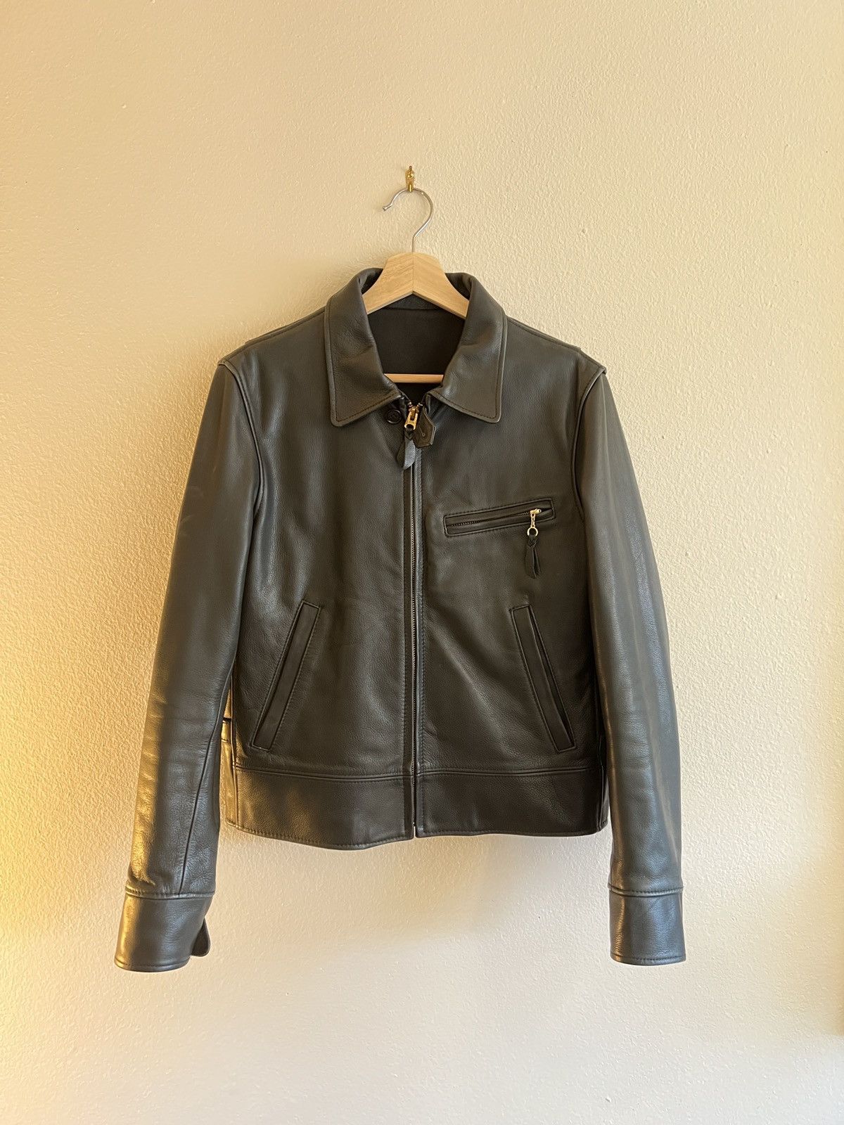 Beams Plus Beams Plus Single Rider Zip Leather Jacket Made in USA