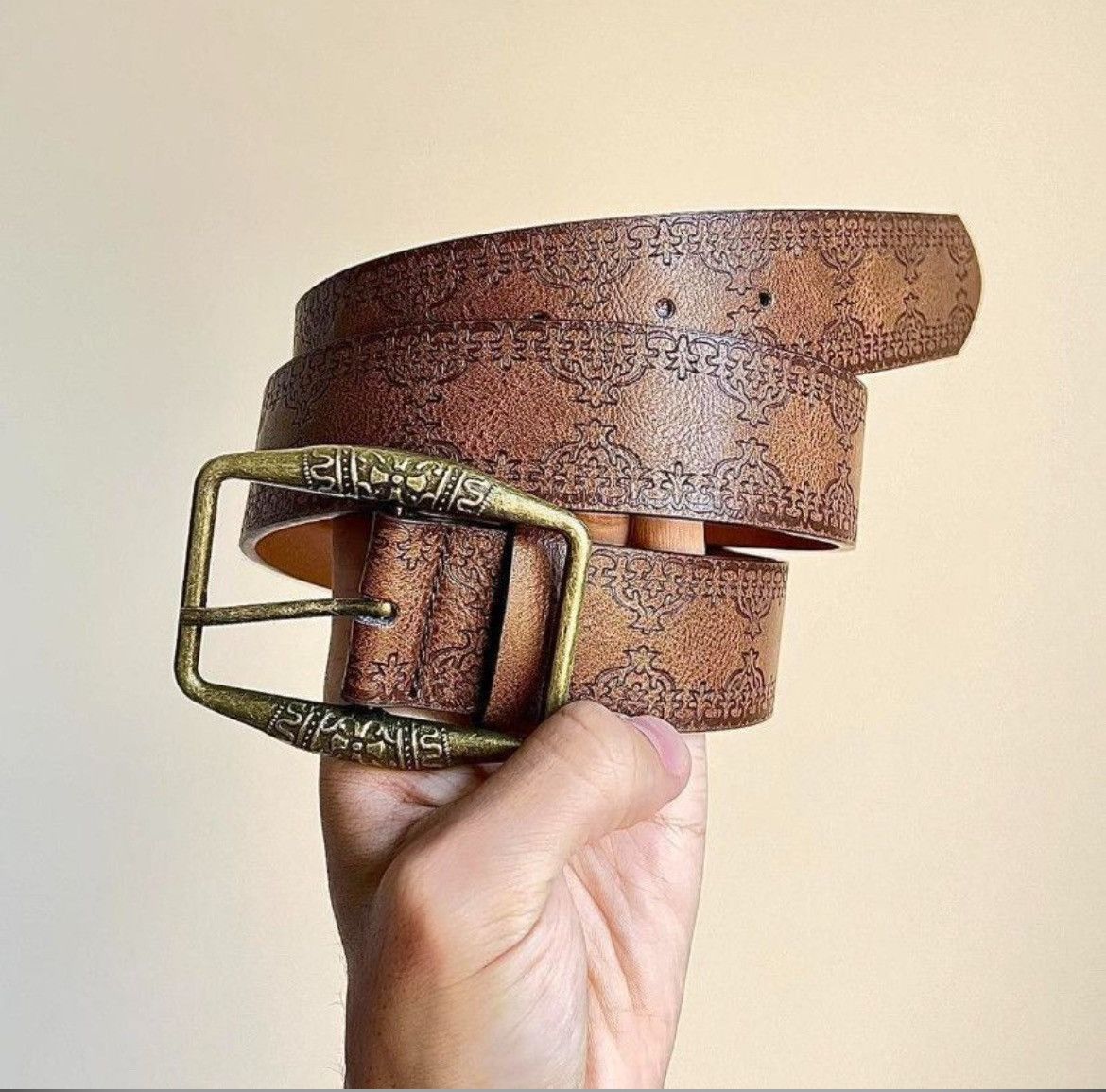Cowboy Equipment × Vintage vintage style brown american western floral rustic boho belt Size ONE SIZE - 4 Thumbnail