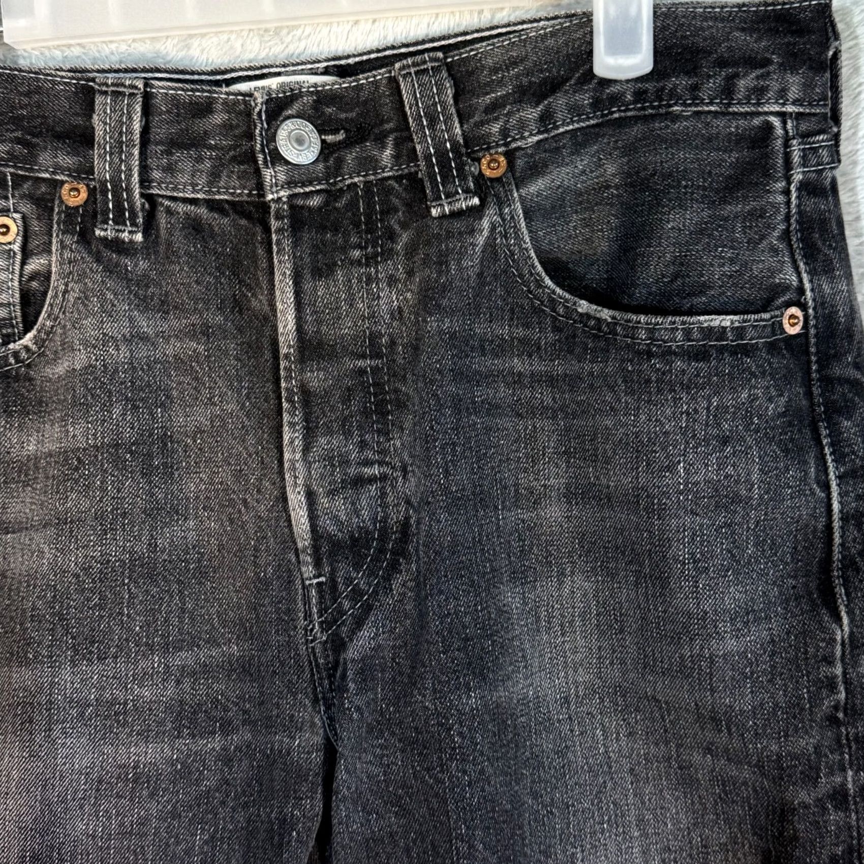 Levi's Levi’S 501 Mens Jeans – Black Denim, Button Fly, 29x32 Size US 29 - 4 Thumbnail
