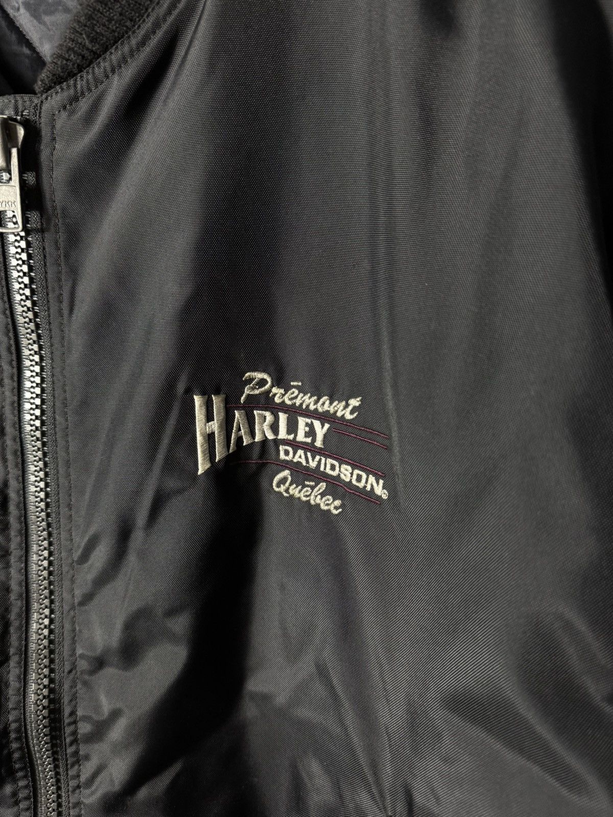 Harley Davidson Vintage Harley Davidson Bomber Jacket Black XL Racing Biker Size US XL / EU 56 / 4 - 10 Thumbnail