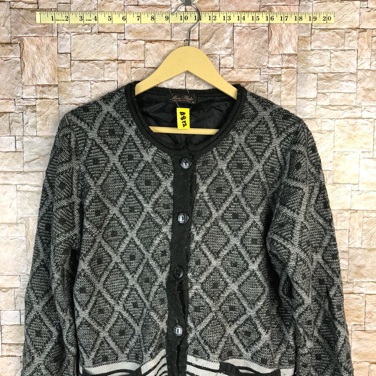 Japanese Brand More Planta Grey Cardigan Knitwear sweater #A812 Size US M / EU 48-50 / 2 - 5 Thumbnail