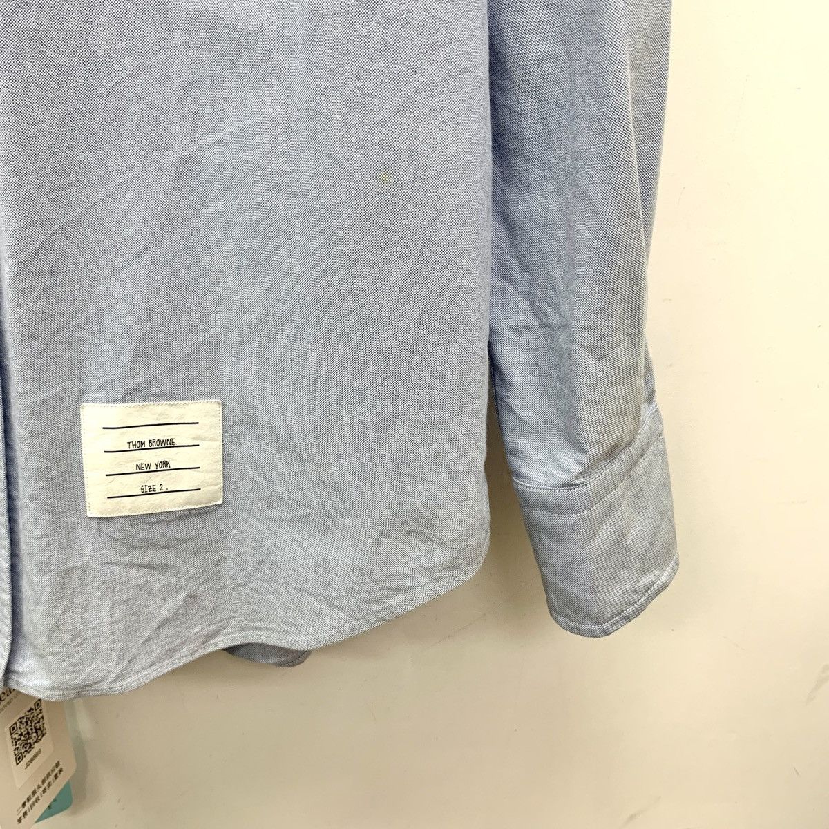 Thom Browne Thom Browne Light Blue Four-Bar Long Sleeve Shirt K26WX Size US M / EU 48-50 / 2 - 4 Thumbnail