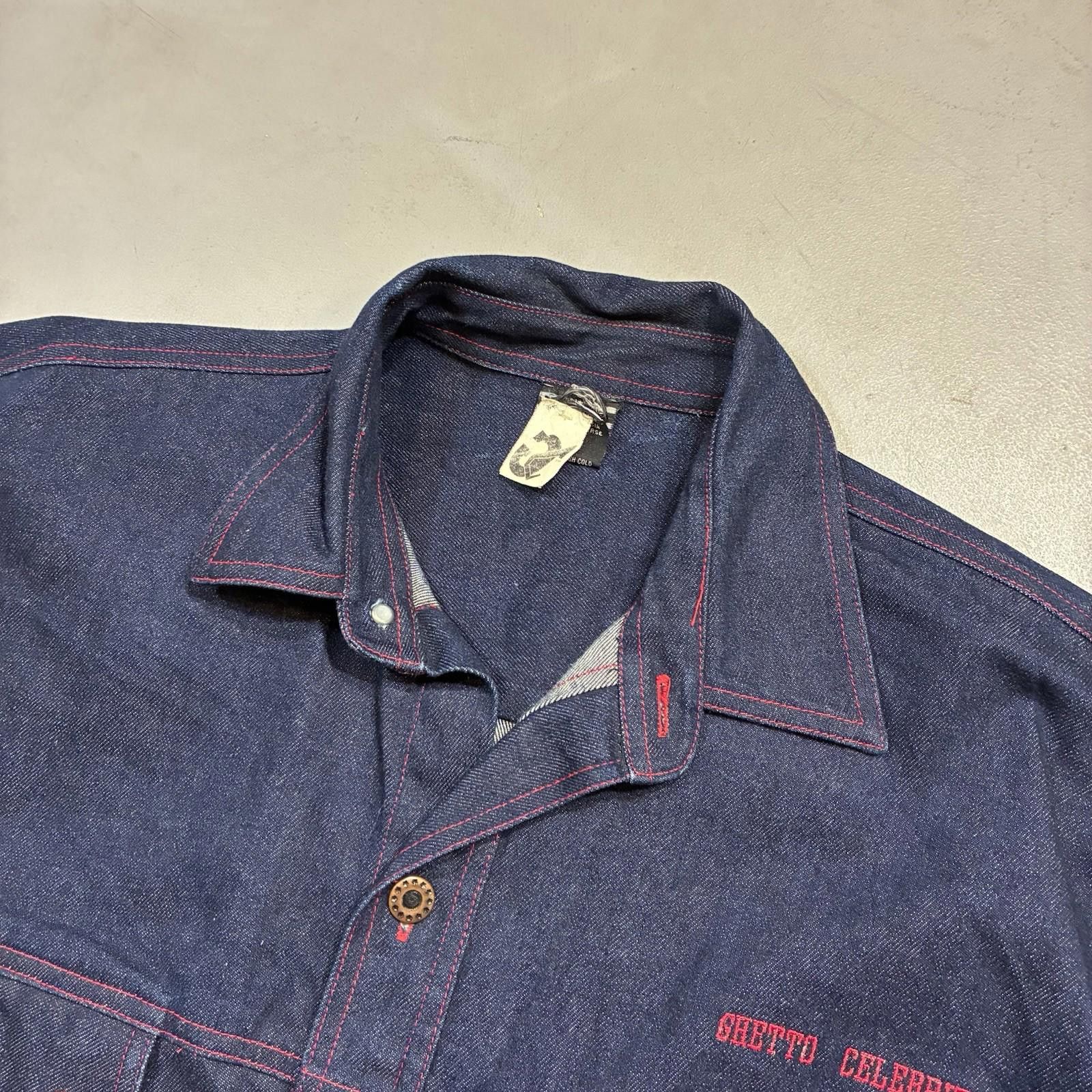 Other Vintage Y2K Ghetto Celebrity Oversized Denim Shirt Size US XL / EU 56 / 4 - 3 Thumbnail