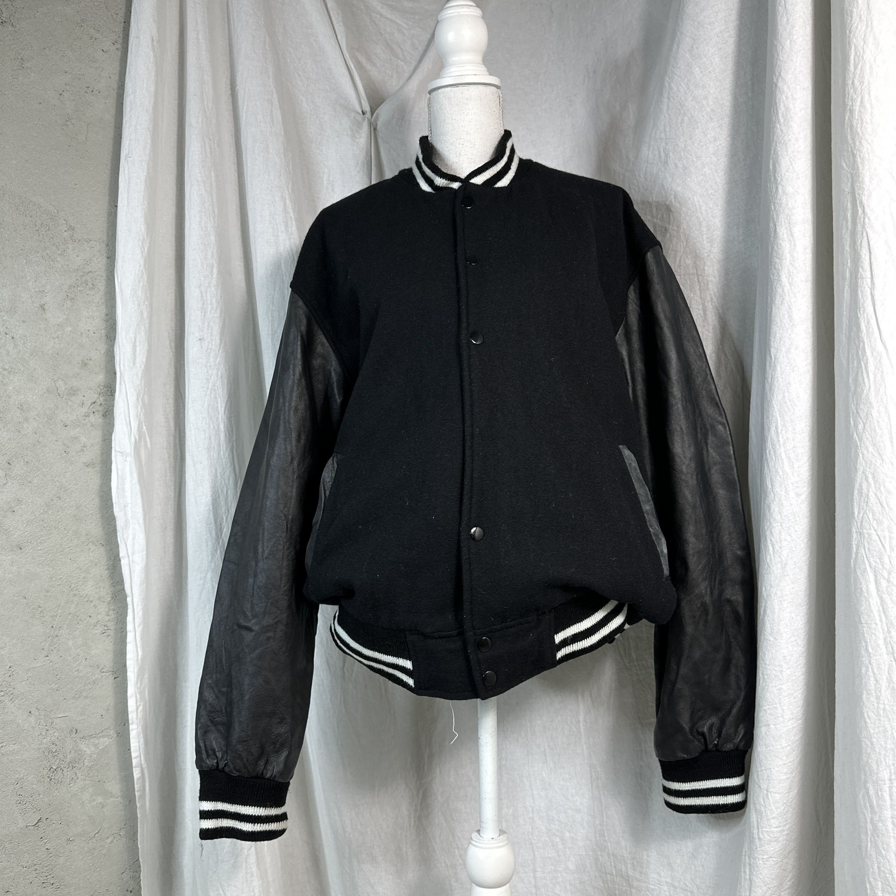 Vintage Vintage Varsity Wool & Leather Jacket Size US XXL / EU 58 / 5 - 8 Thumbnail