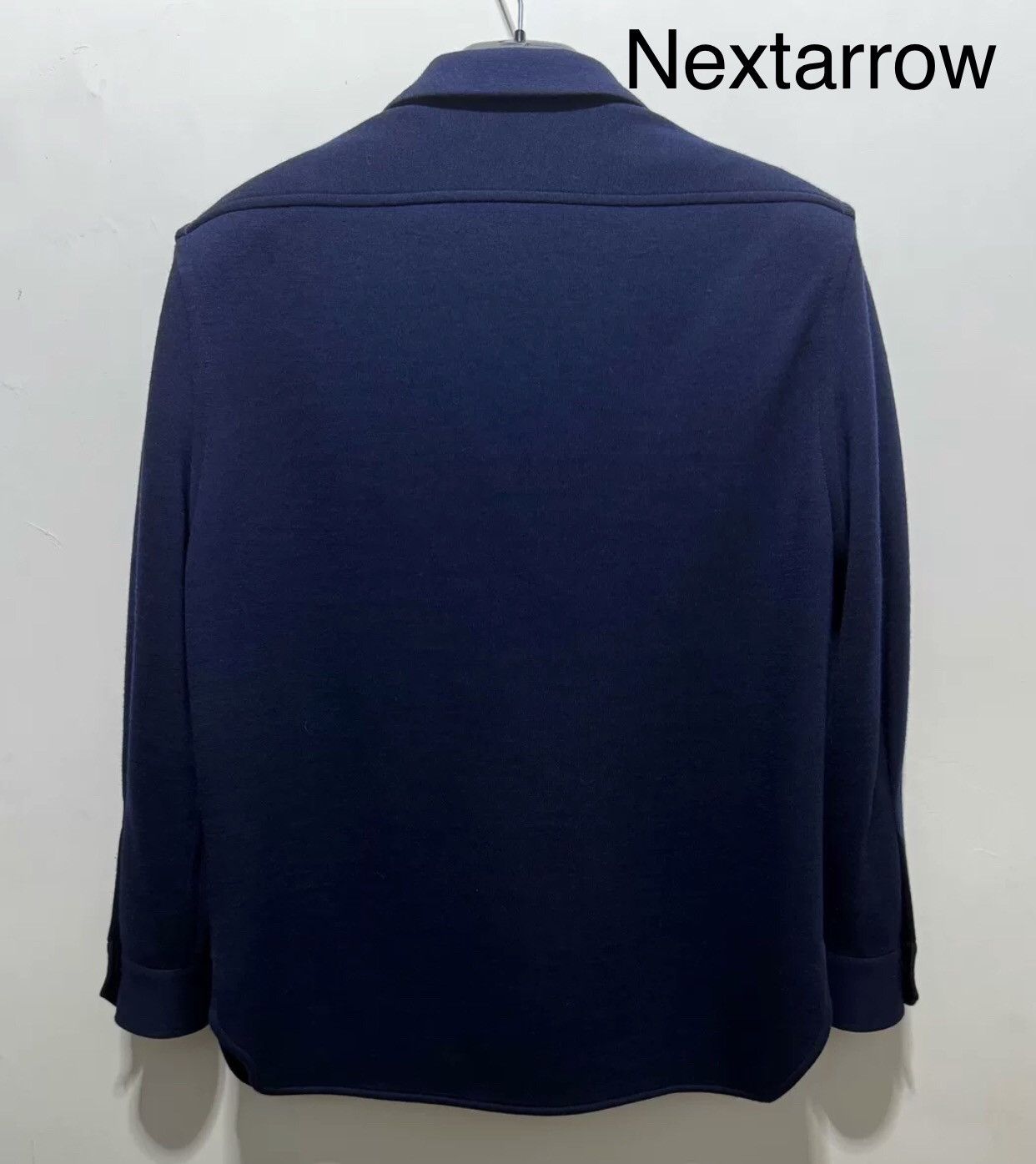 Saint laurent slp20SS show navy blue logo shirt jacket