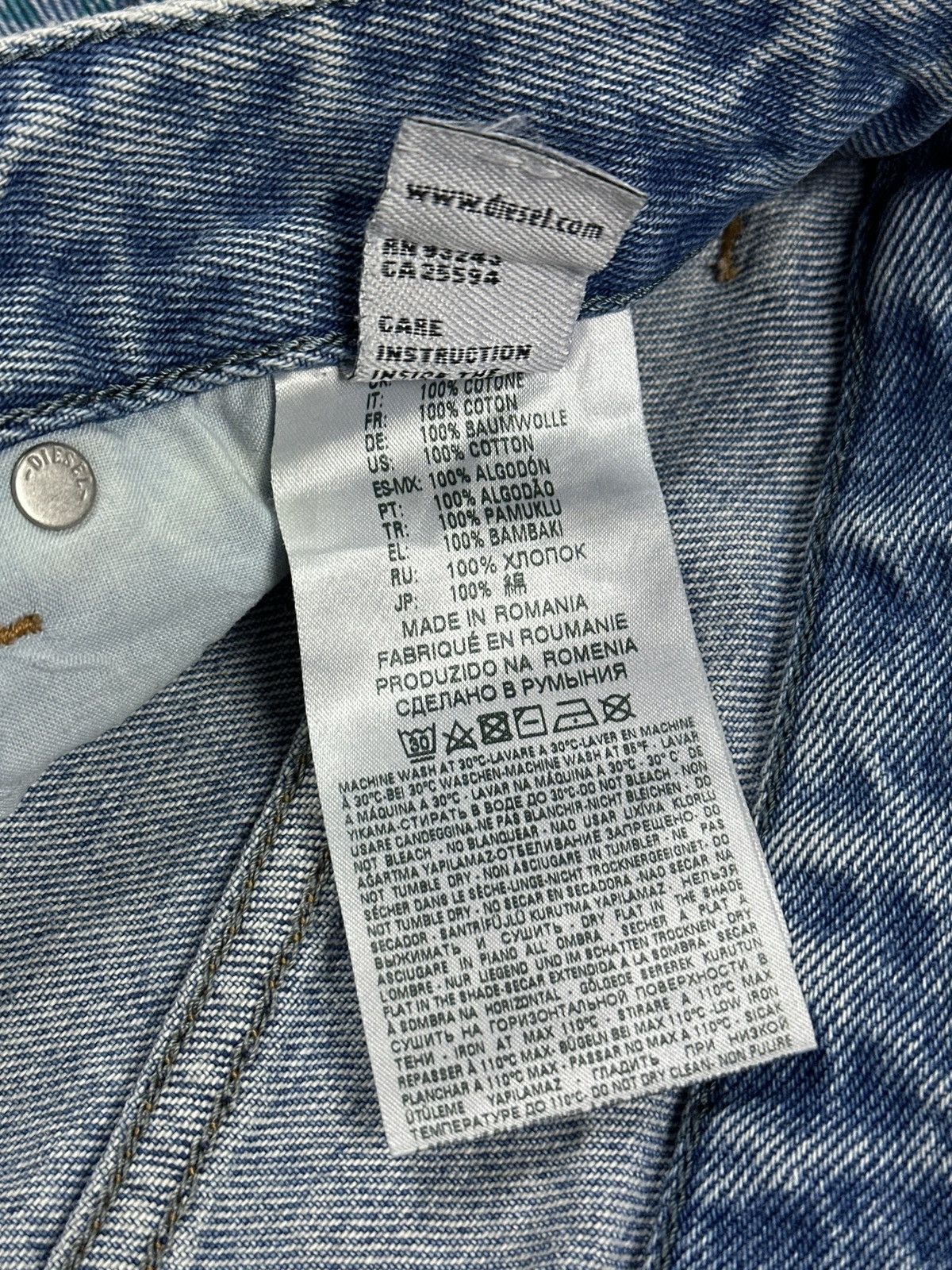 Diesel Diesel Neekhol Graffiti Print Women’s Jeans Blue Denim Pants Size 27" / US 4 / IT 40 - 14 Thumbnail