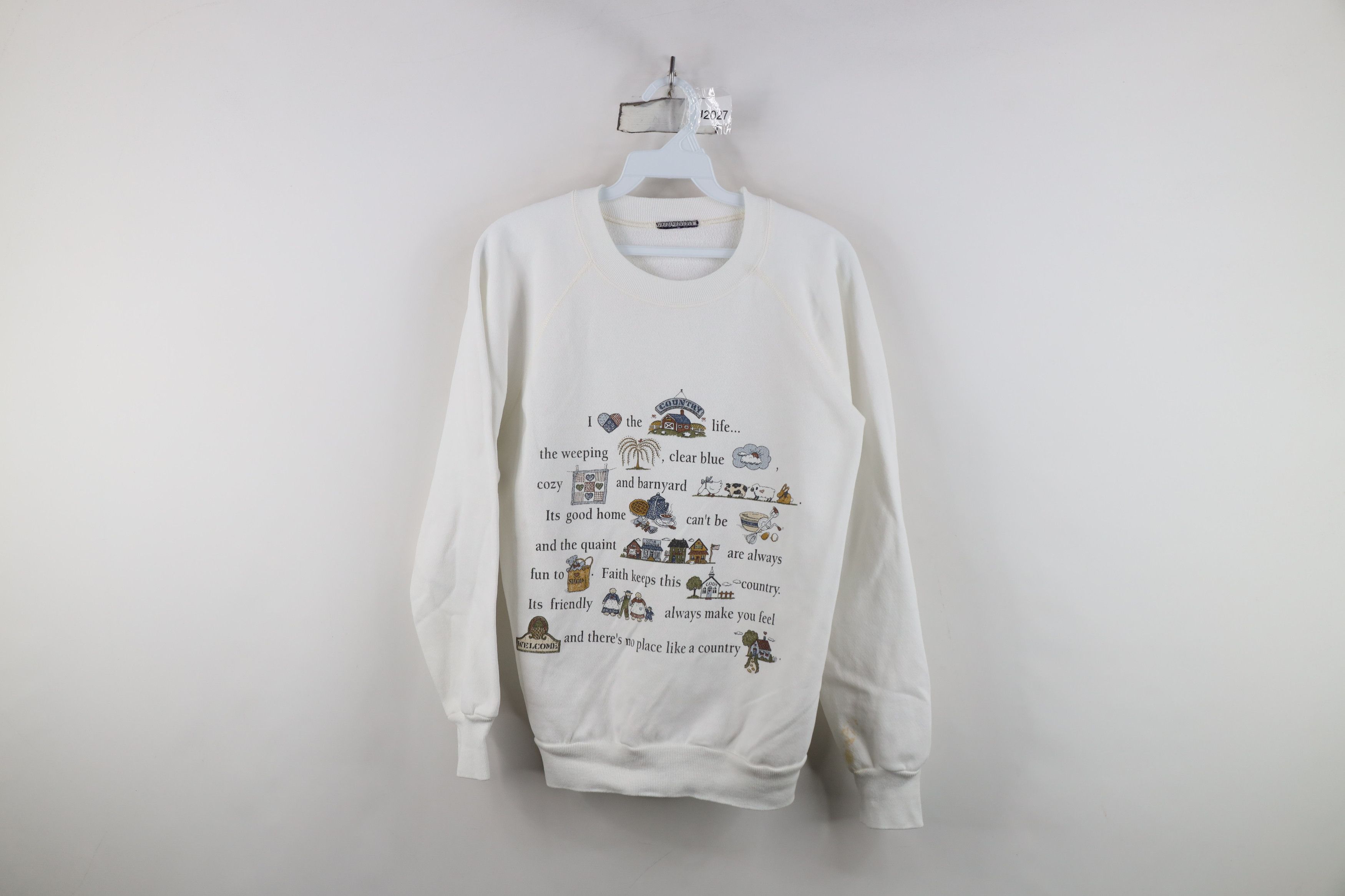 Vintage Vintage 90s Country Primitive Faith Family Sweatshirt USA Size M / US 6-8 / IT 42-44 - 1 Thumbnail