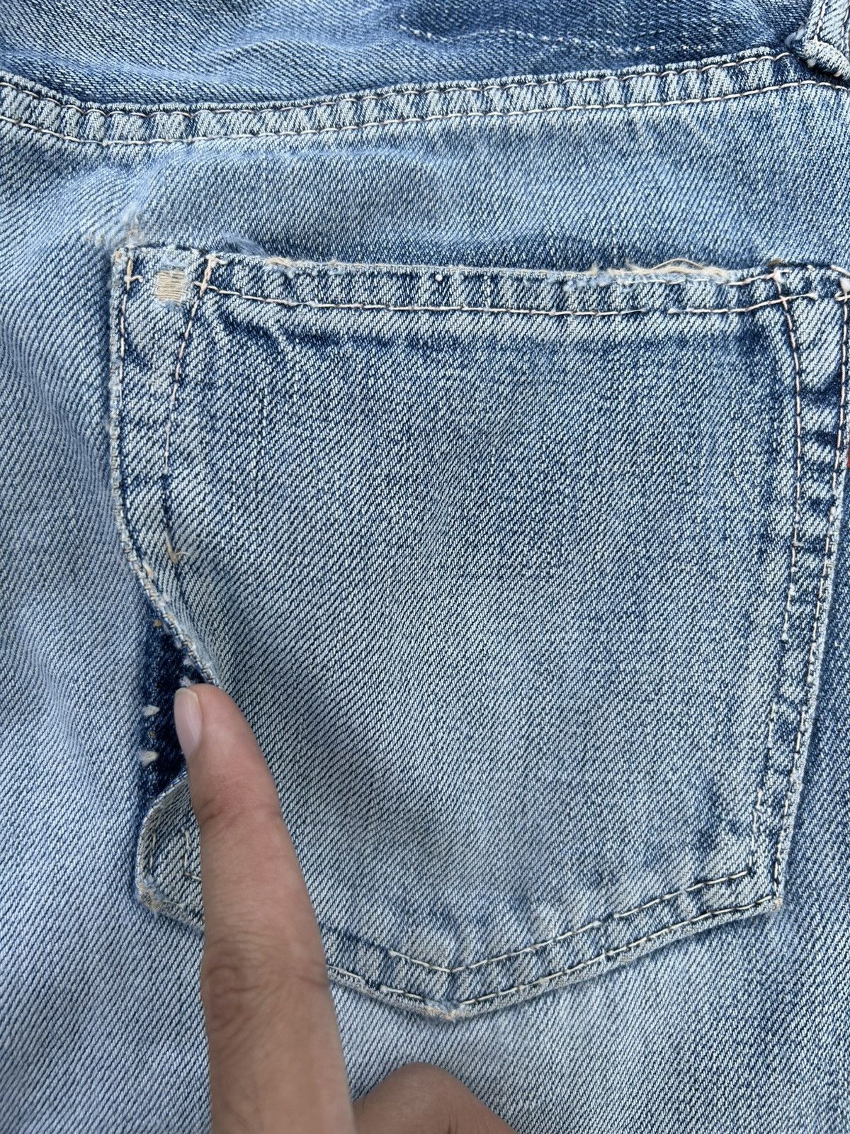Kapital Thrashed Vintage OMNIGOD Selvedge Denim Jeans Size US 31 - 16 Thumbnail