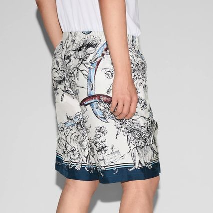 Gucci o1loc1c0226 810782 Printed Silk Shorts in Multicolor Size US 30 / EU 46 - 4 Thumbnail