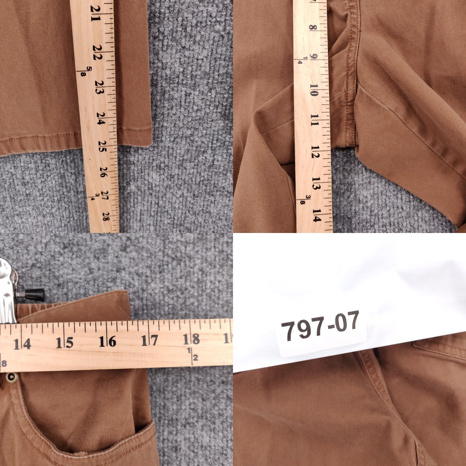 Vintage Ruby Rd. Jeans Womens 14P Petite Mid Rise Cropped Medium Wash Brown Denim Jeans Size 36" / US 14 / IT 50 - 8 Thumbnail