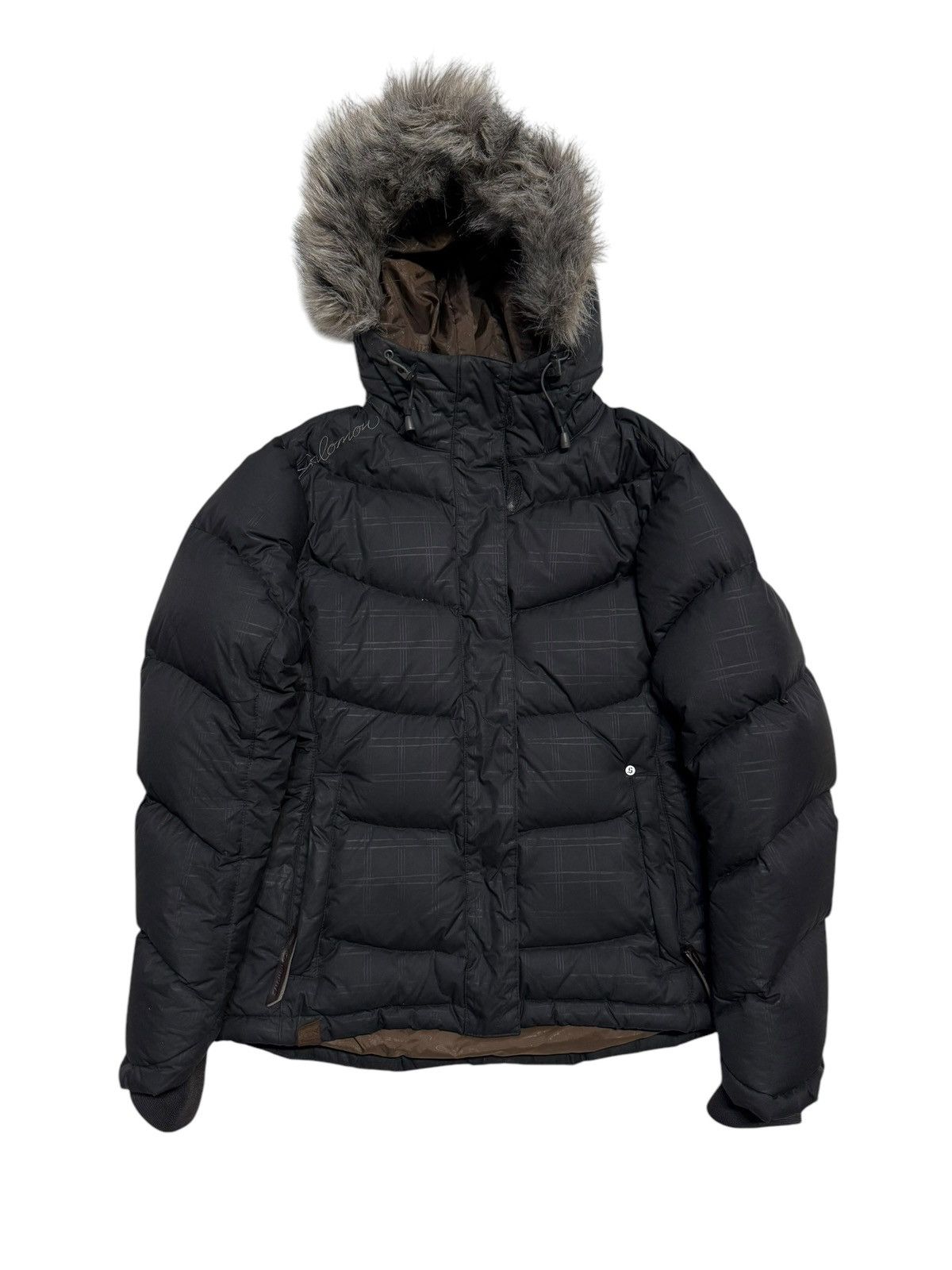 Salomon Salomon puffer down jacket winter fur Size S / US 4 / IT 40 - 1 Thumbnail