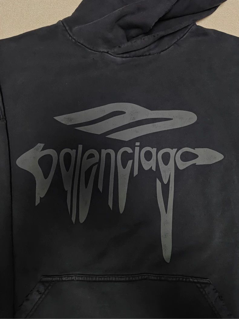 Balenciaga Balenciaga 25ss Dissolved 3B Liquified Washed Worn Hoodie 2 Size US XXS / EU 40 - 4 Thumbnail