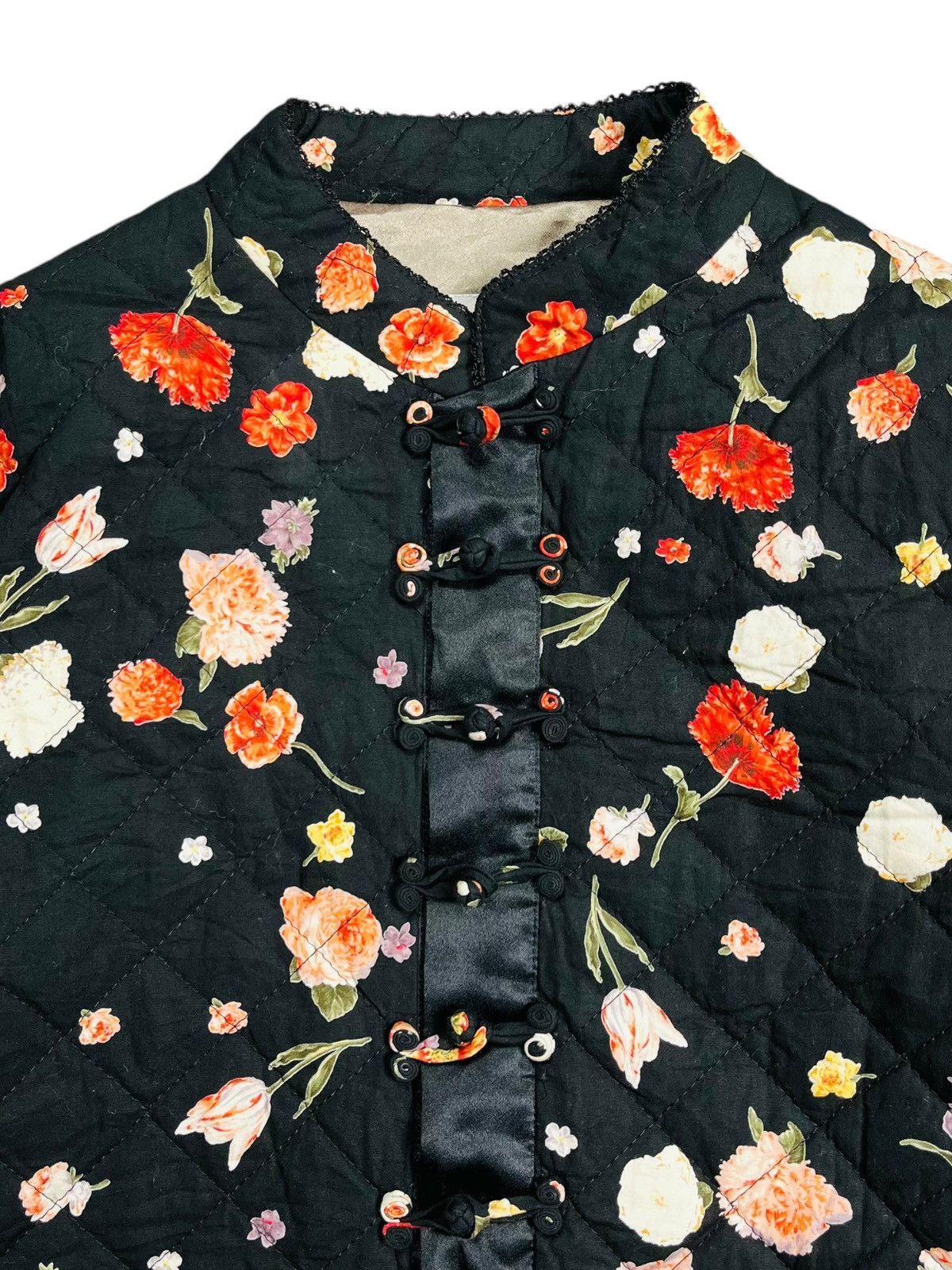 20471120 1980s Isao Kaneko - Fantasy Floral Cheongsam Jacket Size L / US 10 / IT 46 - 4 Thumbnail