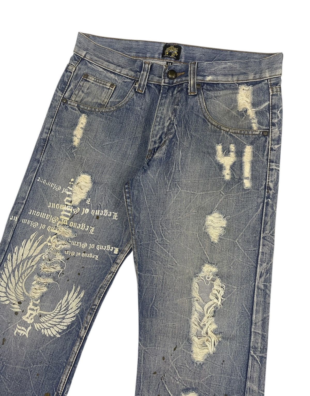 Hysteric Glamour LegendOfGlamour Distressed Jeans Size US 33 - 4 Thumbnail