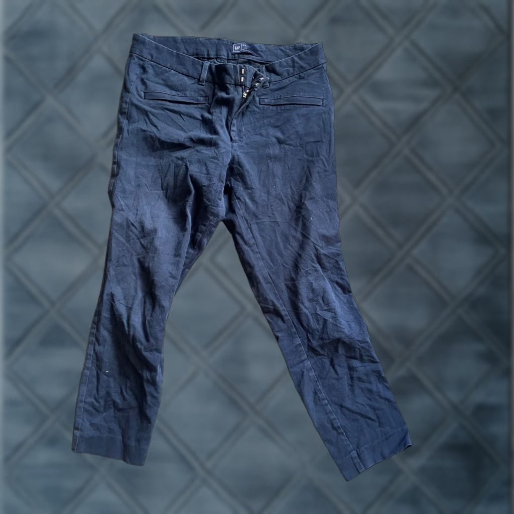 Gap GAP Women Pants Skinny Ankle Size 12 Regular Navy Blue Stretch Cotton Blend Denim 25in Inseam Womens Size 34" / US 12 / IT 48 - 1 Thumbnail