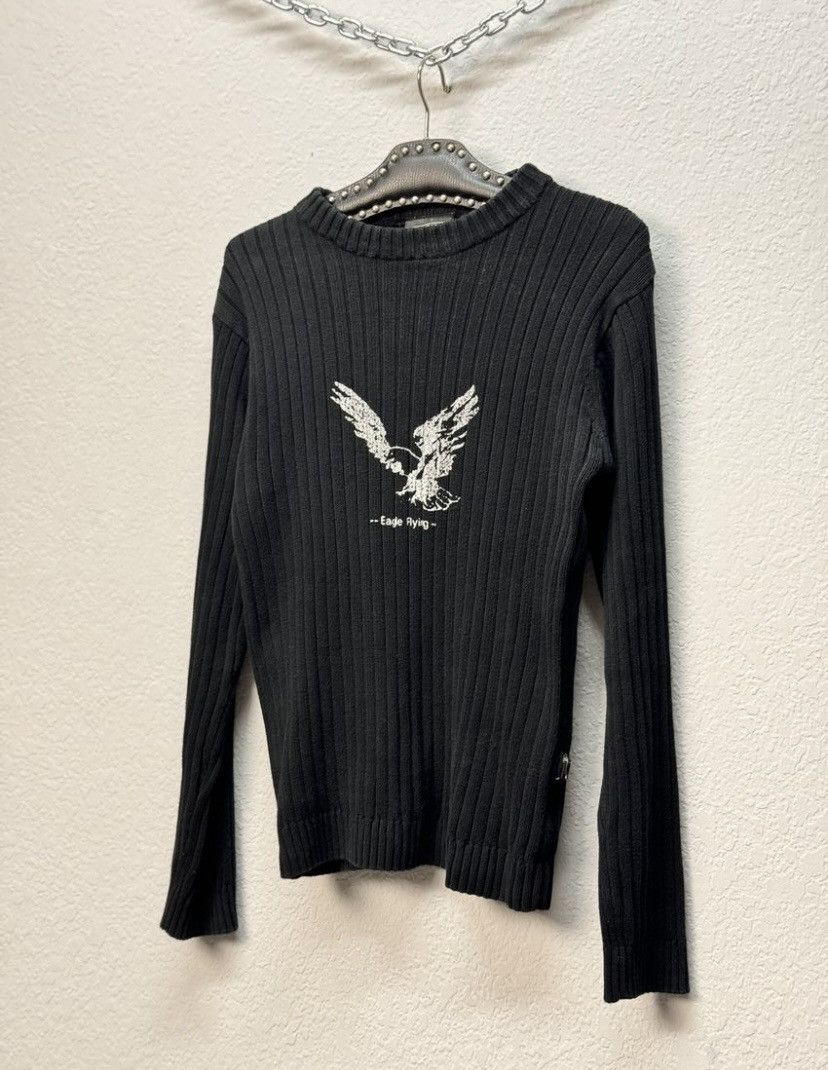 Japanese Brand Distressed Striped Sweater Vintage Y2K Faded Knit Y2K Effect Size US M / EU 48-50 / 2 - 6 Thumbnail
