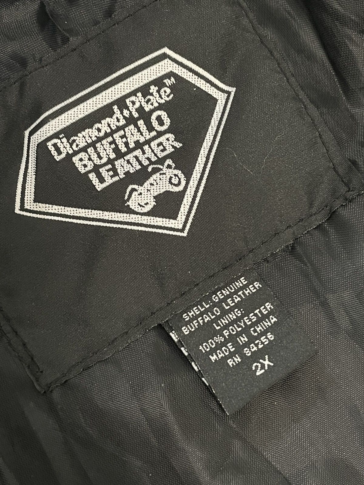 Genuine Leather Vintage Buffalo USA Flag Leather Biker Jacket Size US XL / EU 56 / 4 - 9 Thumbnail