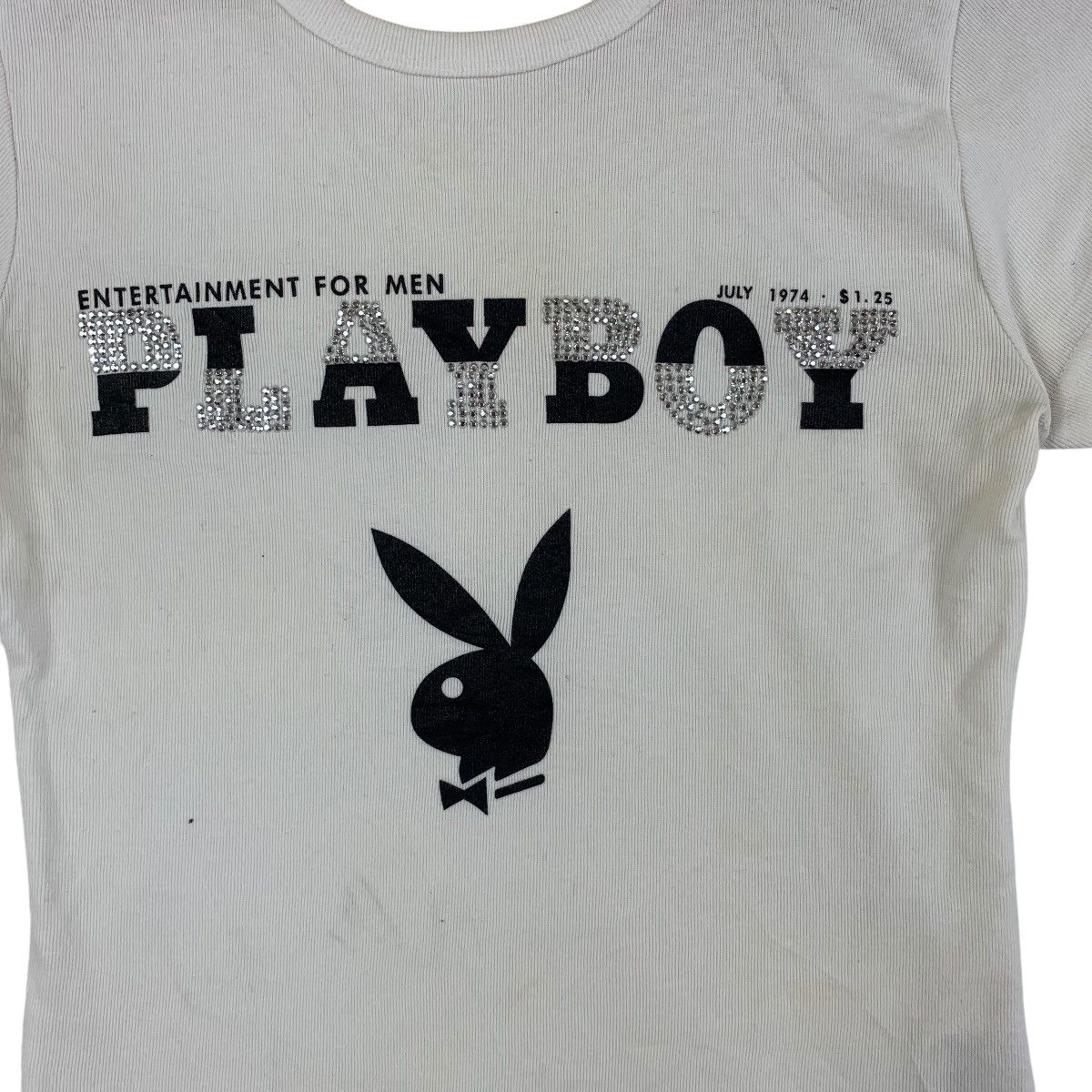 Playboy Vintage PLAYBOY x SUPERLOVERS TOKYO Bling Tee Shirt Top Size XXS / US 00 / IT 34 - 3 Thumbnail