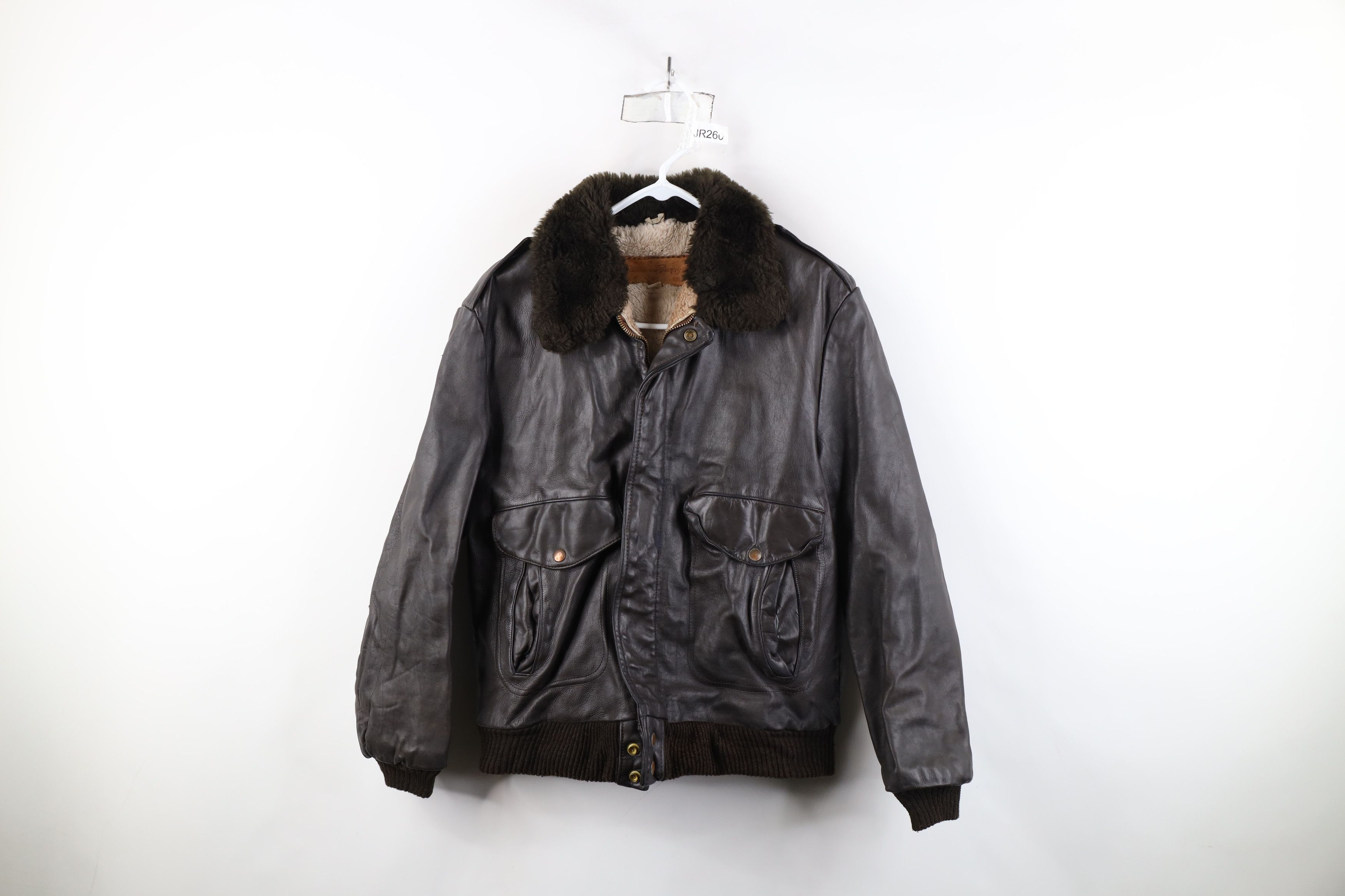 Vintage Vintage 70s Streetwear Leather Flight Bomber Jacket Brown US Size US XL / EU 56 / 4 - 1 Thumbnail