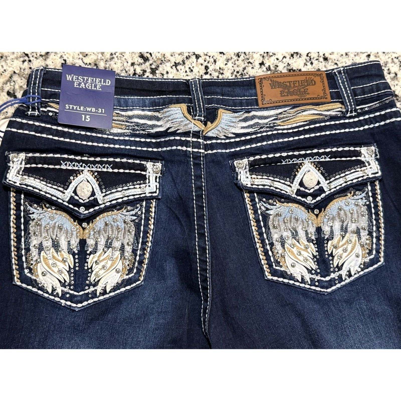Vintage VINTAGE Westfield Eagle Jeans Shirt? Size 36" / US 14 / IT 50 - 2 Thumbnail