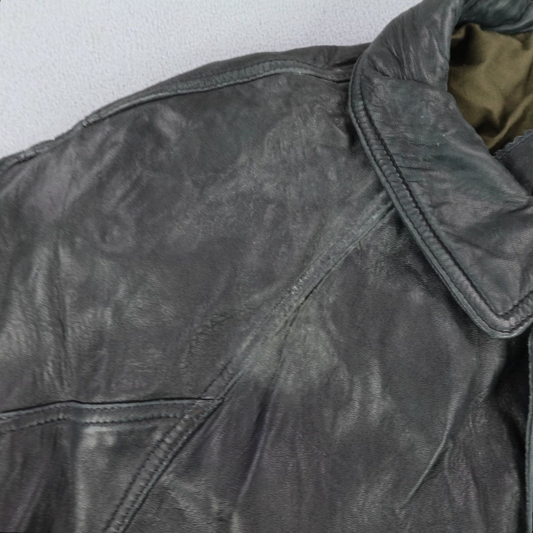Vintage VINTAGE Marc New York Jacket Mens XL Tall Black Genuine Leather Coat Zip Snap Up 90s Biker Mens Size US XL / EU 56 / 4 - 3 Thumbnail