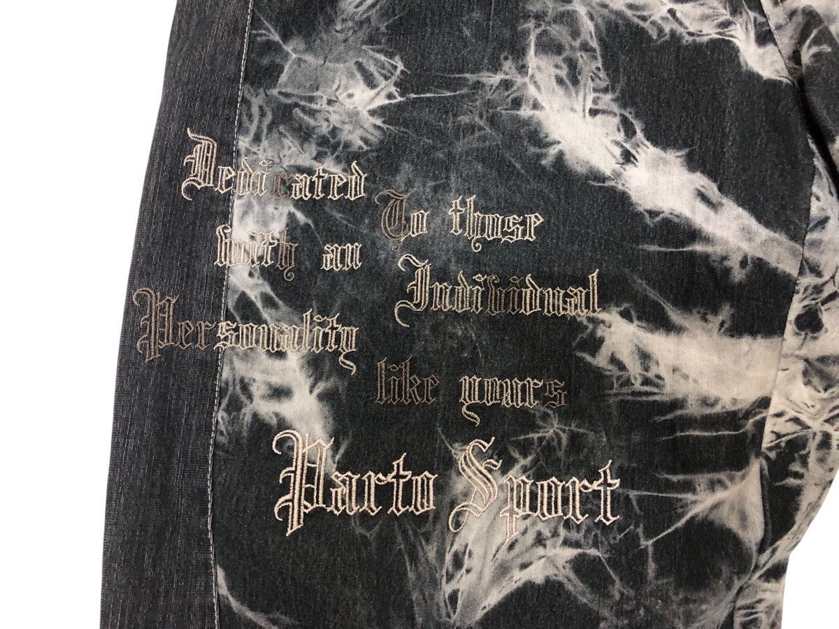 Japanese Brand × Vintage 🇯🇵 PARTO D.I.V BAGGY WIDE LEG ACIDWASH EMBROIDERED STATEMENT Size US 35 - 6 Thumbnail