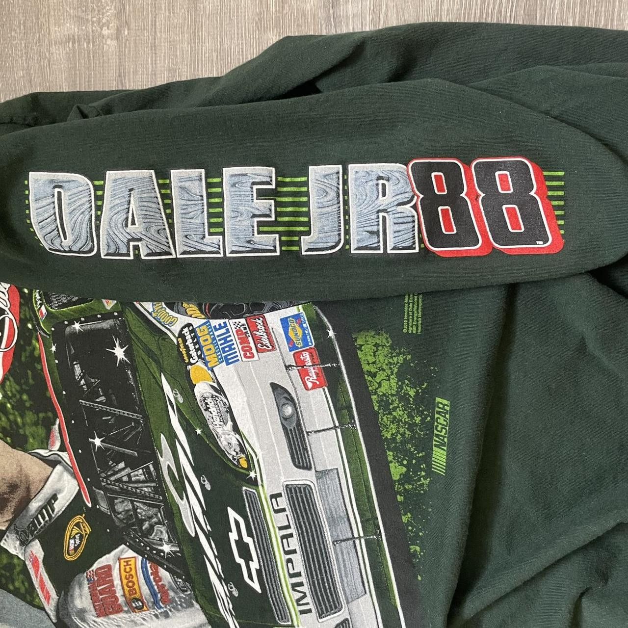 NASCAR × Vintage Vintage Y2K Dale Earnhardt Jr Green Long Sleeve NASCAR Shirt Size US L / EU 52-54 / 3 - 3 Thumbnail