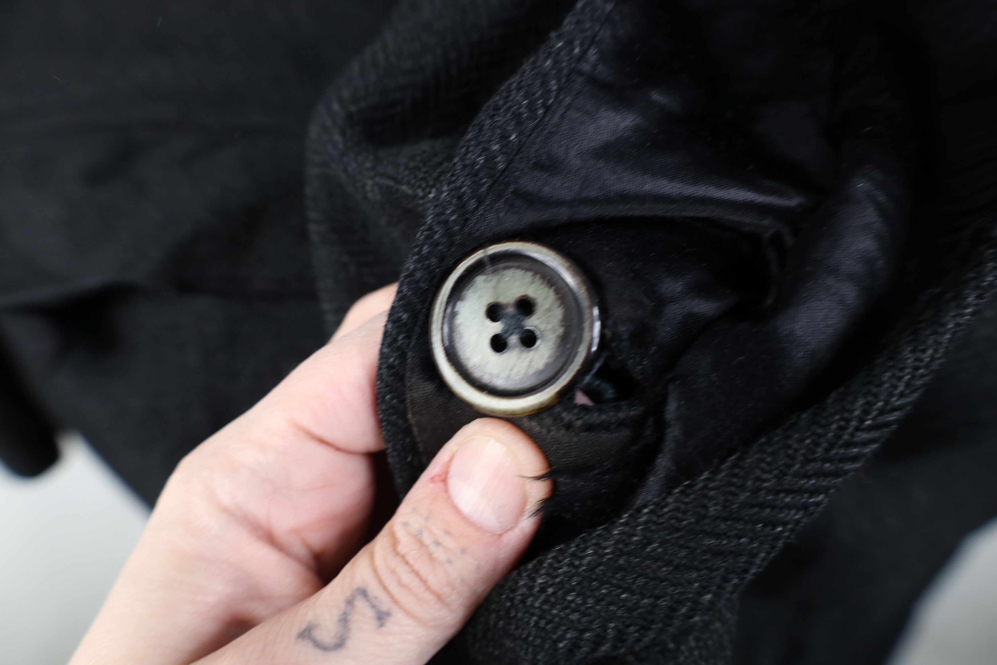 Vintage Vintage 20s 30s De Pinna Herringbone Overcoat Jacket USA Size US L / EU 52-54 / 3 - 7 Thumbnail