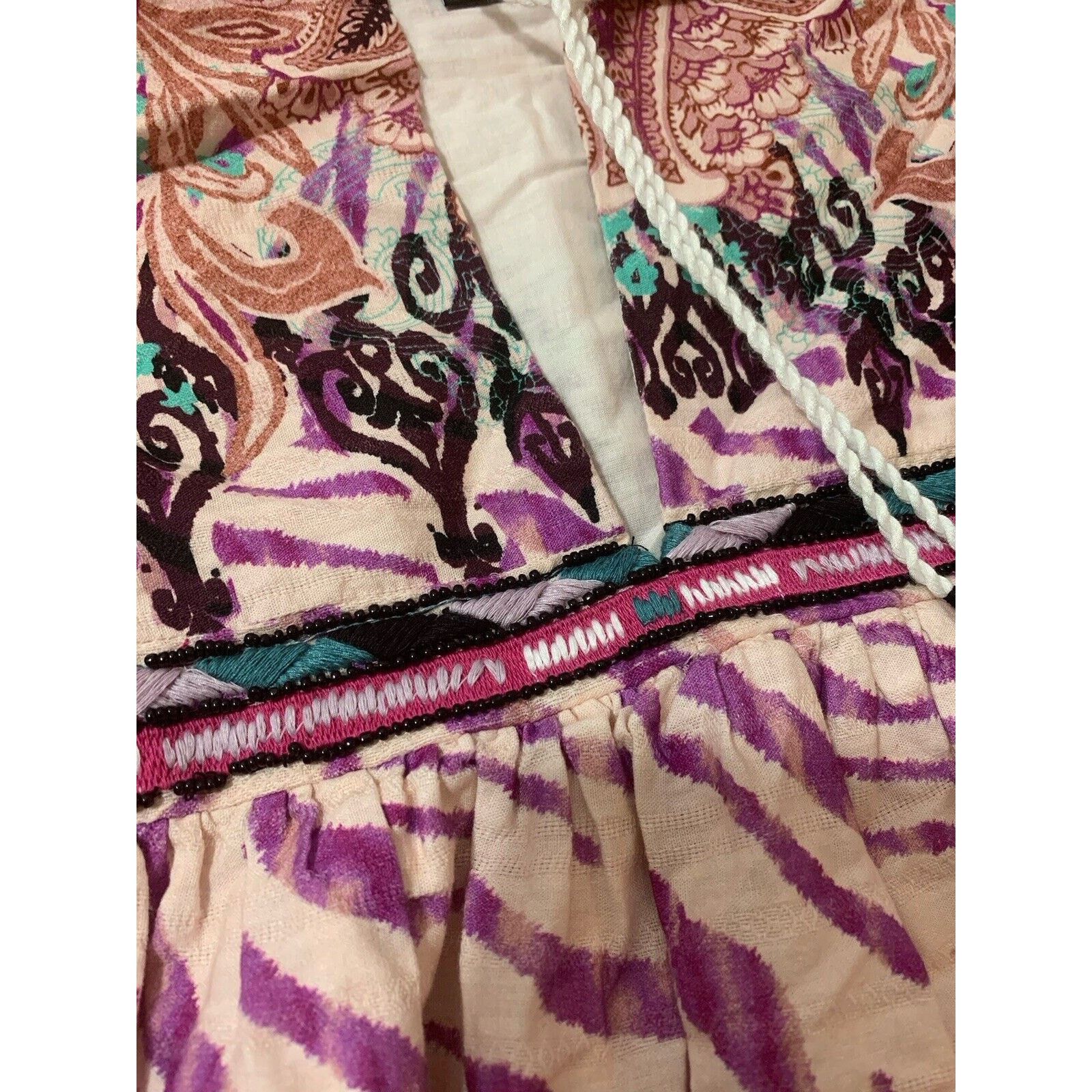 I.N.C Inc Luxe Boho Tie-Waist Mini Dress Small SOLD AS IS Size XS / US 0-2 / IT 36-38 - 8 Thumbnail