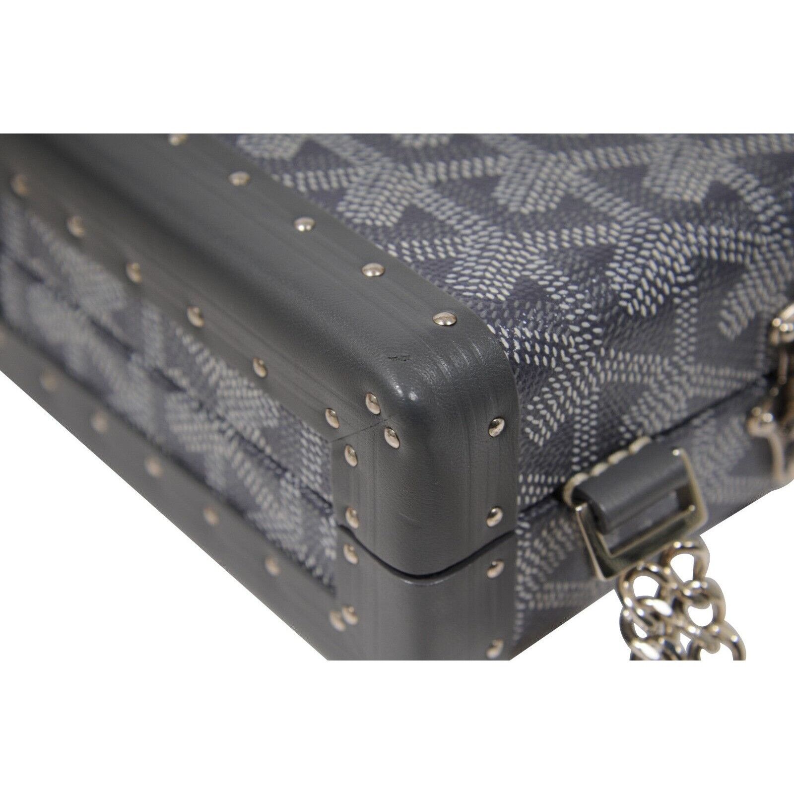 Goyard Saint Honore Trunk Bag Leather Gray Shoulder Rectangle Size ONE SIZE - 17 Thumbnail