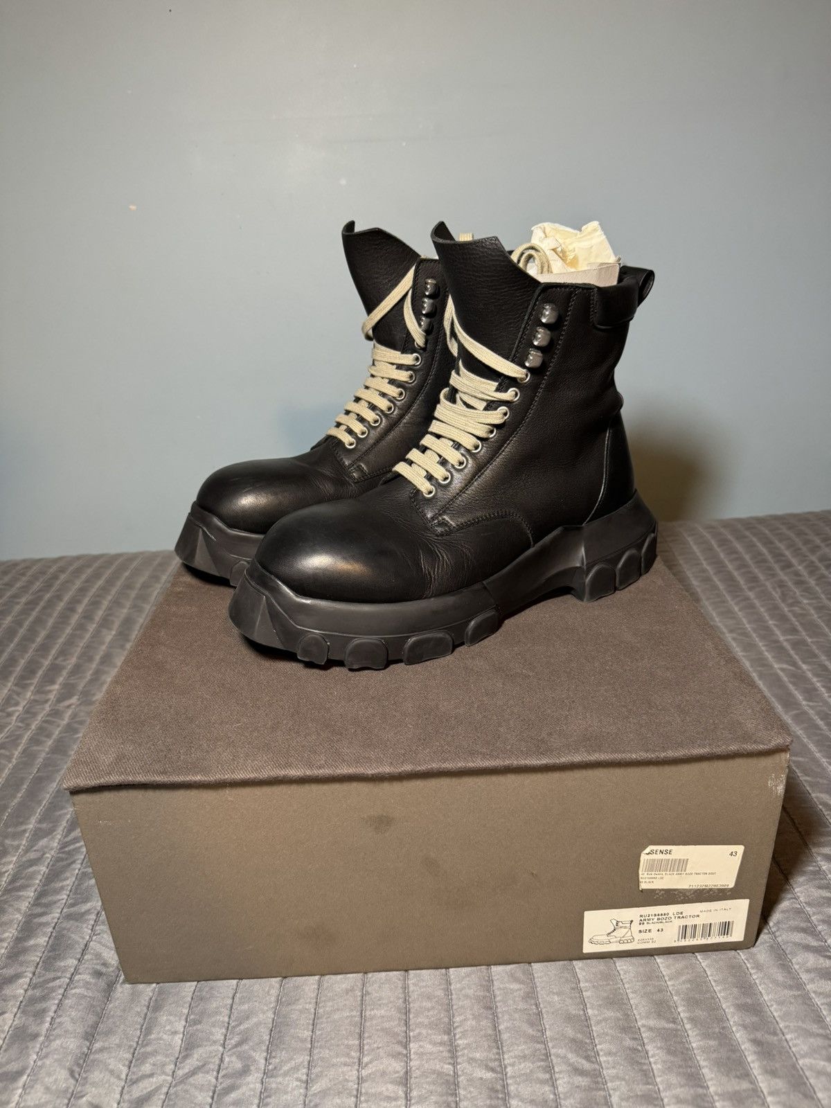 Rick Owens Rick Owens Army Bozo Tractor Boots Black Size 43 (10 