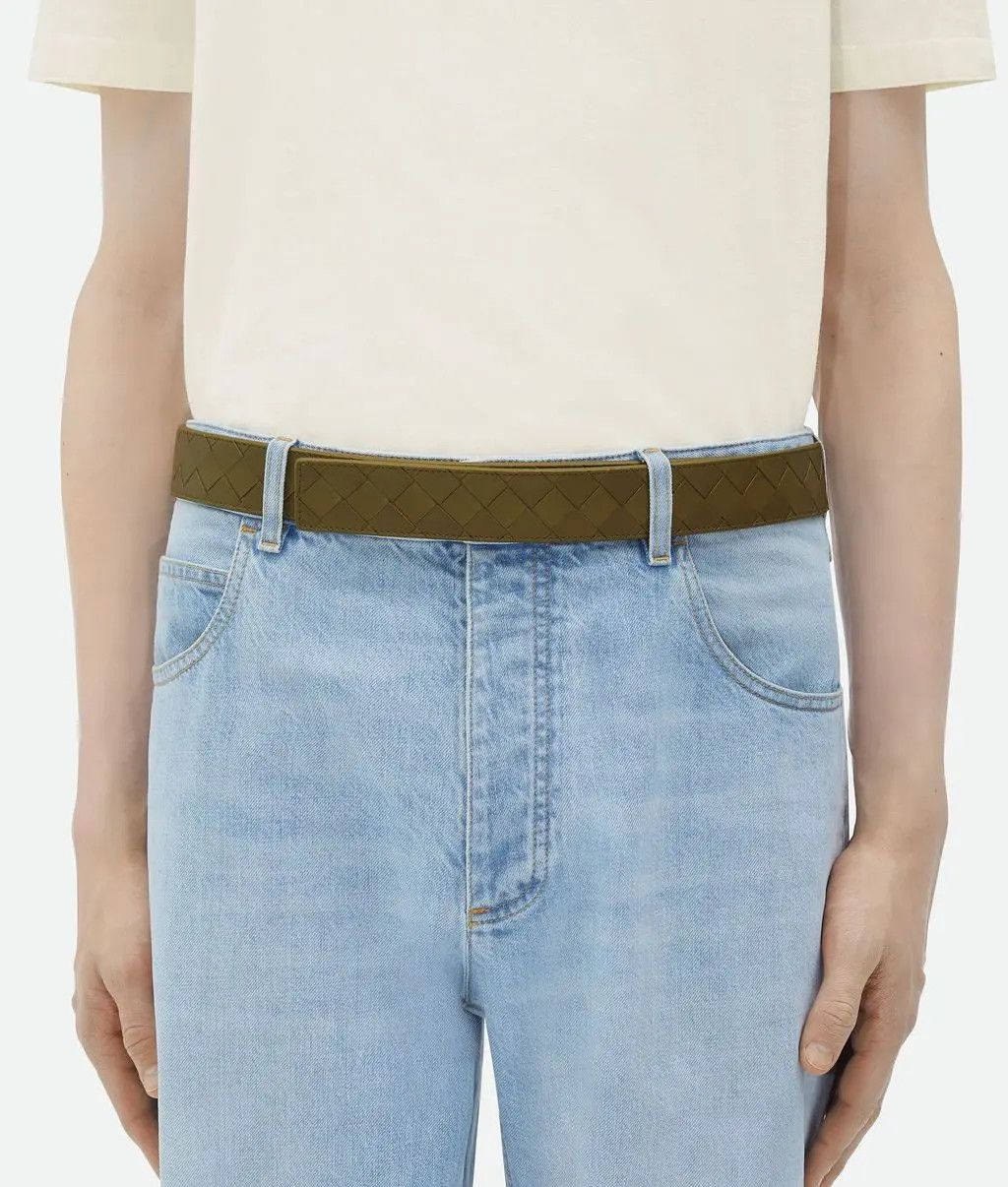 Bottega Veneta o1w1db10525 Size: 85 / Intrecciato Belt Velcro® Brand Tape Size 34 - 2 Thumbnail