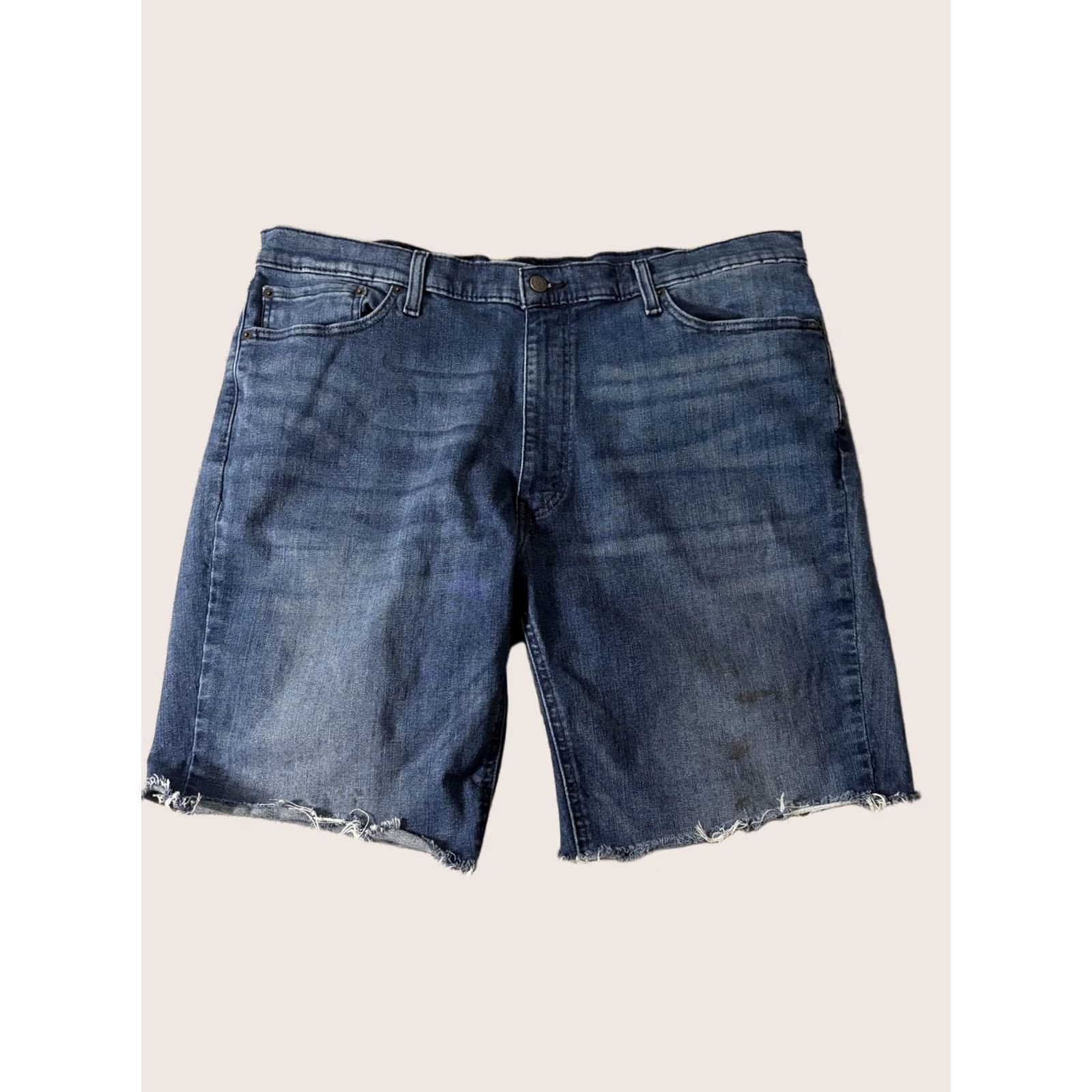 Levi's Levi's Shorts Bermuda Mens 32 Blue Denim Cutoff Raw Hem Distressed Casual Size US 32 / EU 48 - 1 Thumbnail
