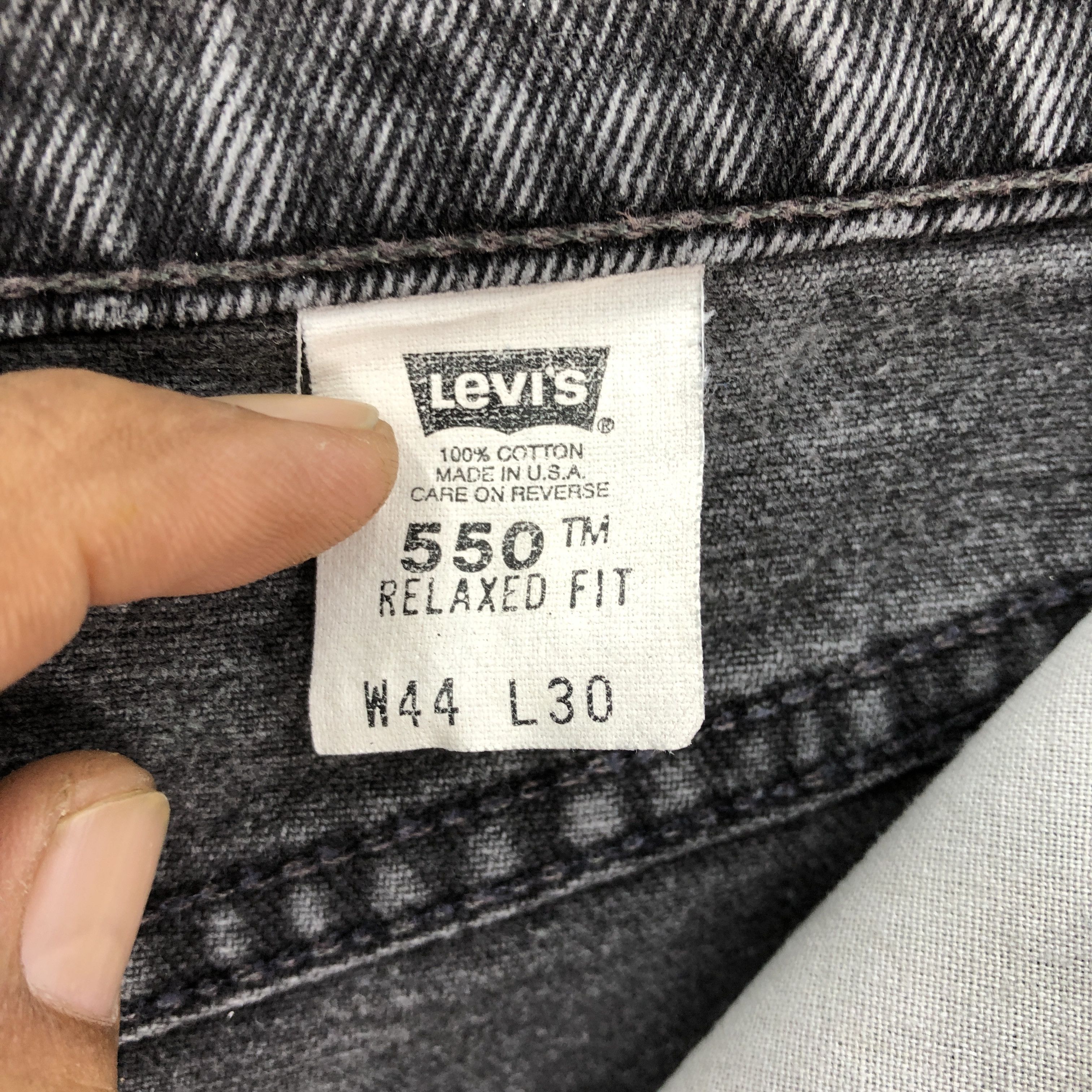 Levi's Vintage 90s Levis Stonewash Black Jeans Levi's Faded Denim Size US 42 / EU 58 - 10 Thumbnail