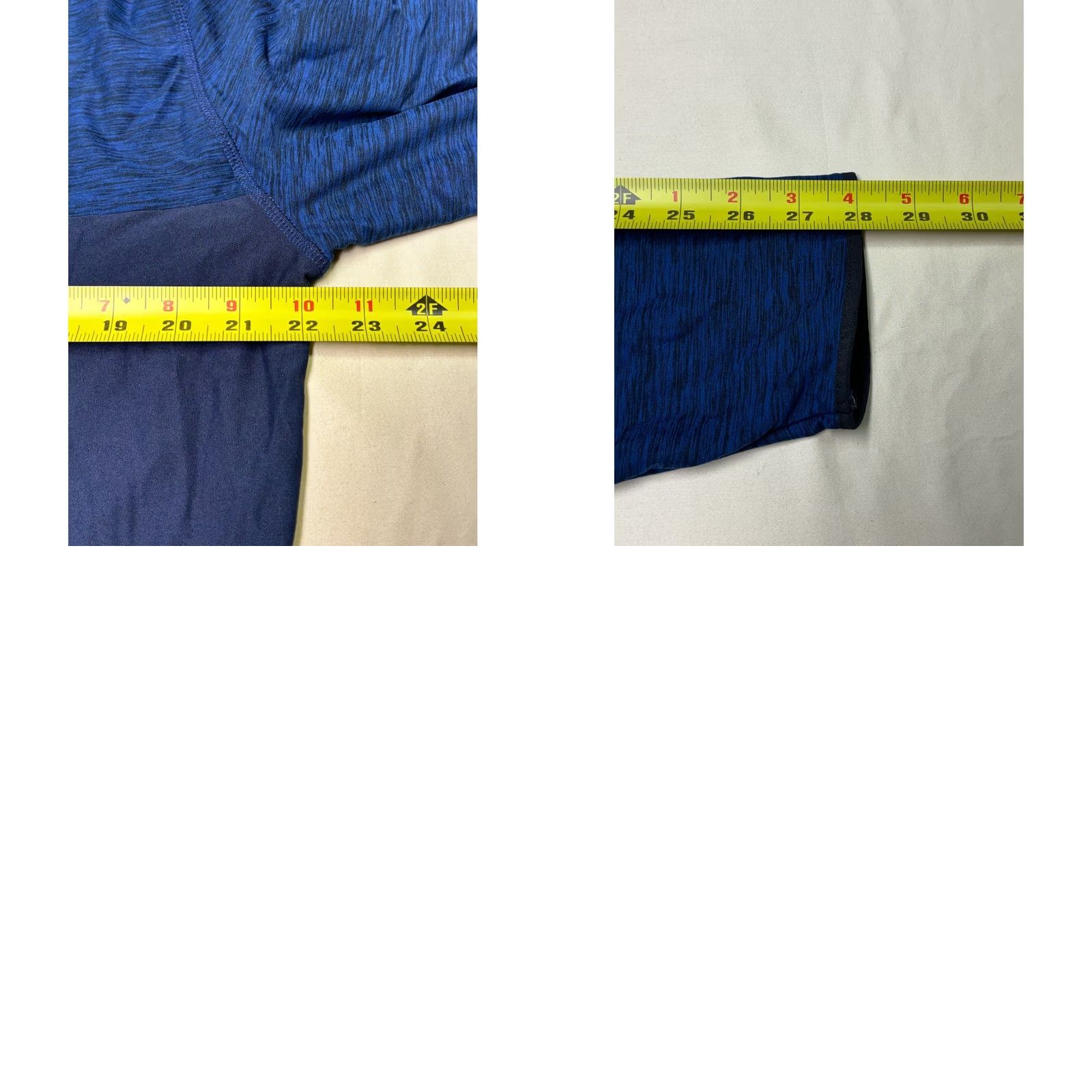 Vintage GapFit Men Active Half Zip Pullover Heather Blue XL Polyester Spandex Knit Mock Neck Geometric Athletic Breathable Stretch Gym & Training, Golf Size US XL / EU 56 / 4 - 8 Thumbnail