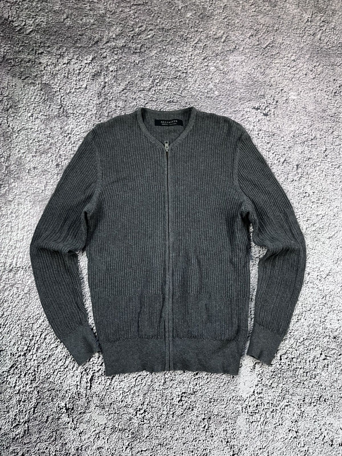 Allsaints Vintage Allsaints Knitted Mesh Zip Cardigan Mesh Jacket Size US M / EU 48-50 / 2 - 2 Thumbnail