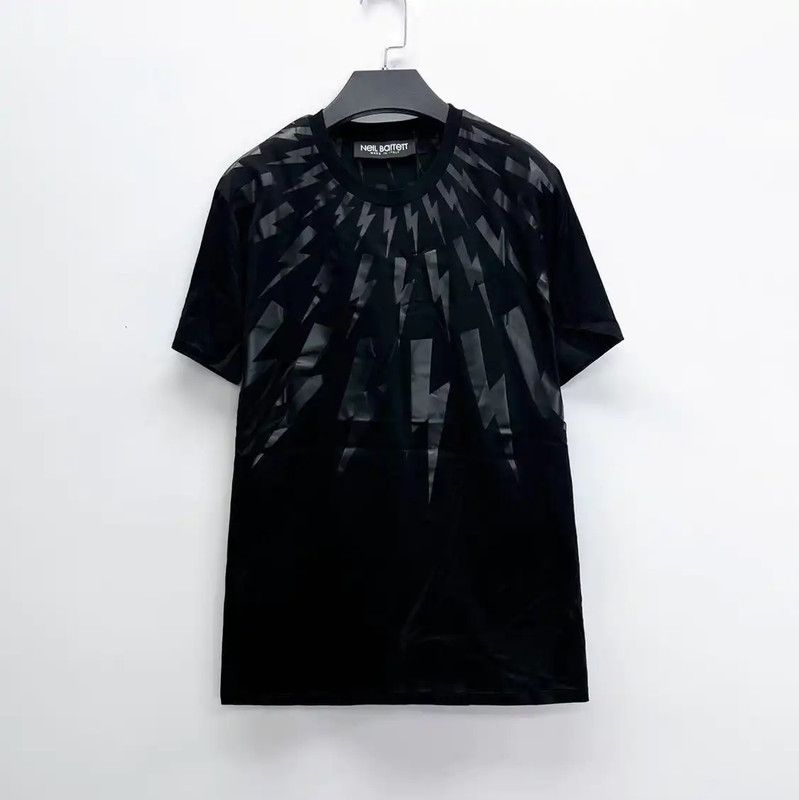 Neil Barrett NeIL BarreTT Black Cotton Logo T-Shirt for Men 0089 Size US XXS / EU 40 - 1 Thumbnail