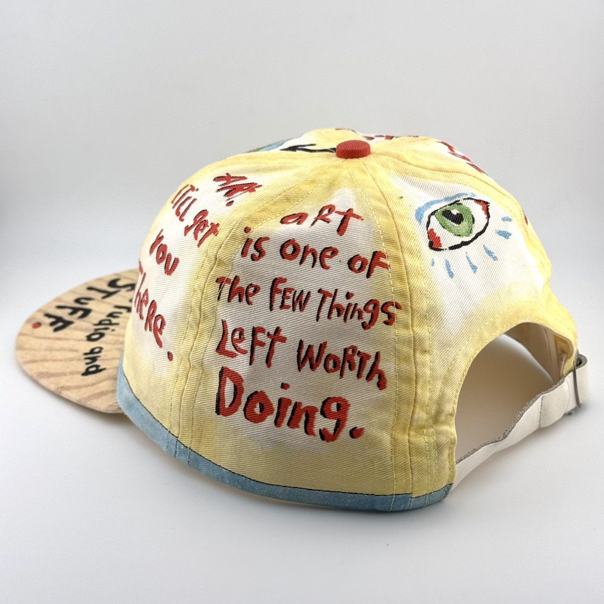 Vintage Vintage 90s Fred Babb Go To Your Studio Art To Wear USA Cap Size ONE SIZE - 7 Thumbnail