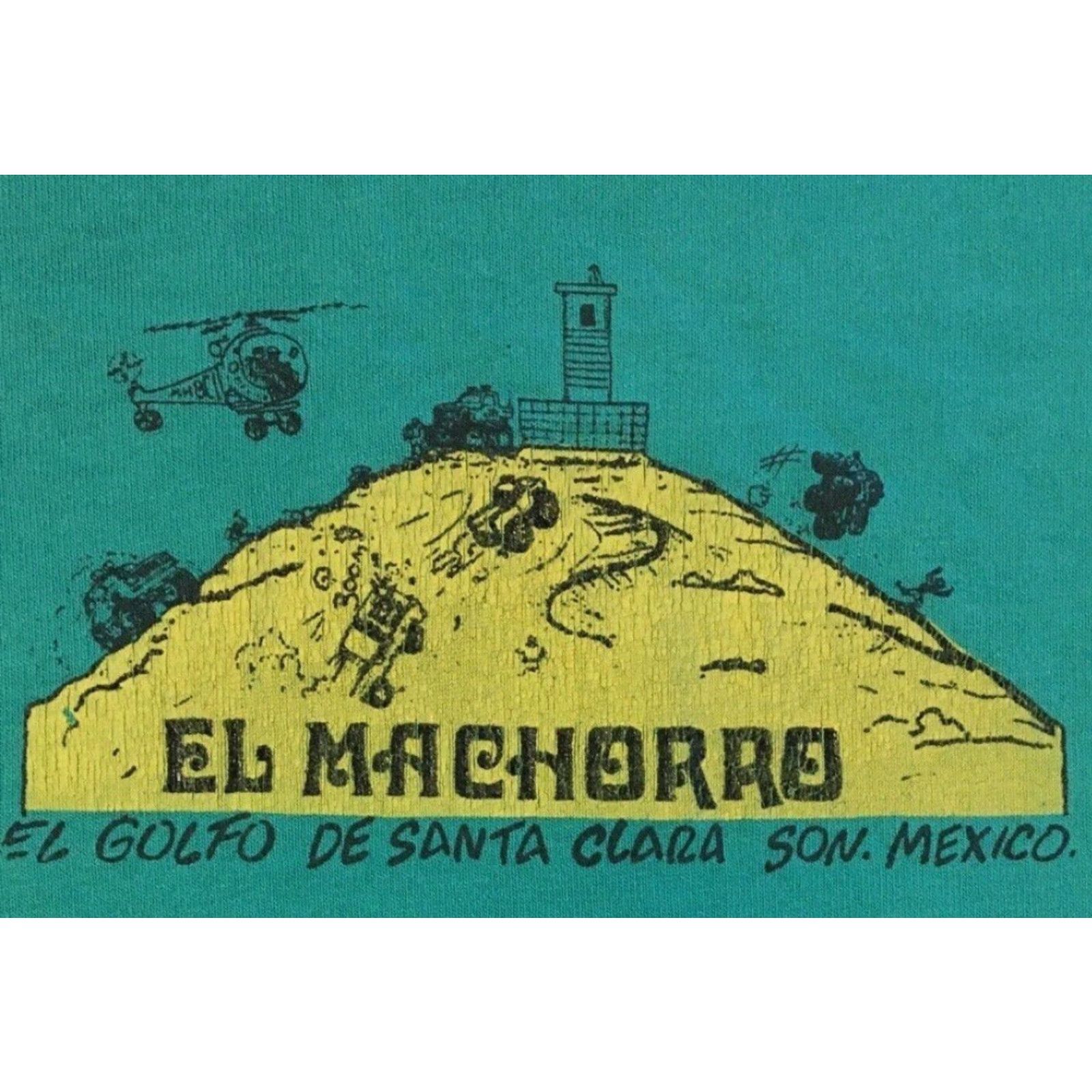 Vintage Vtg 80s Cerro El Machorro Faded Distress Mexico Shirt M Beach Surf Biker Grunge Shirt Mens M Green 90s Vintage Accessories USA Size US M / EU 48-50 / 2 - 4 Thumbnail