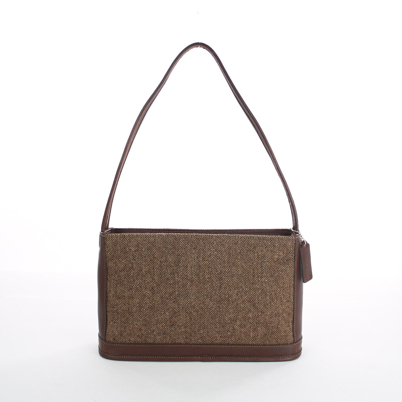 Coach × Vintage Coach Vintage Leather Tote Bag Dark Brown With Tag