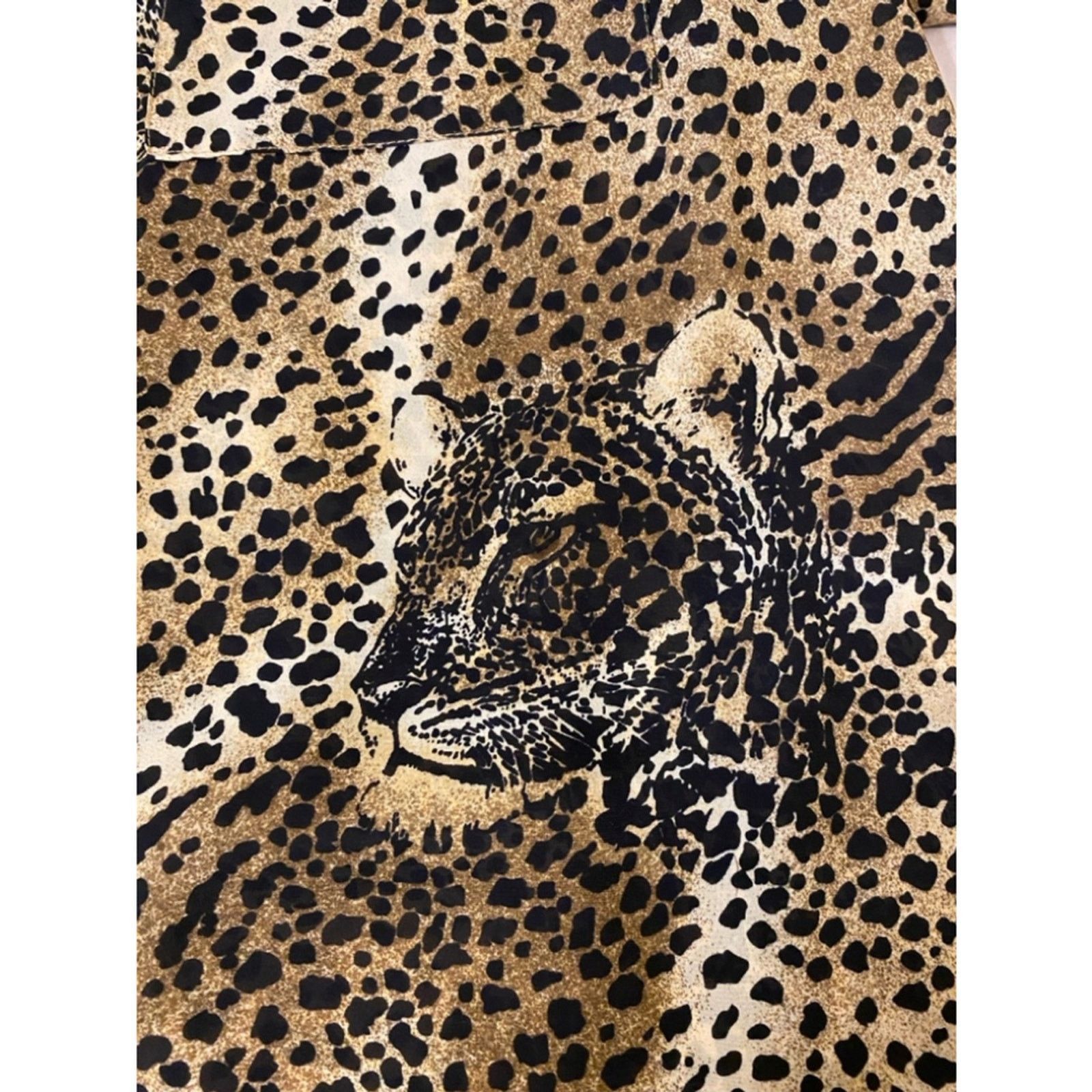 Other Vintage 90s Leopard Print Button Down Blouse Notations M Size L / US 10 / IT 46 - 6 Thumbnail