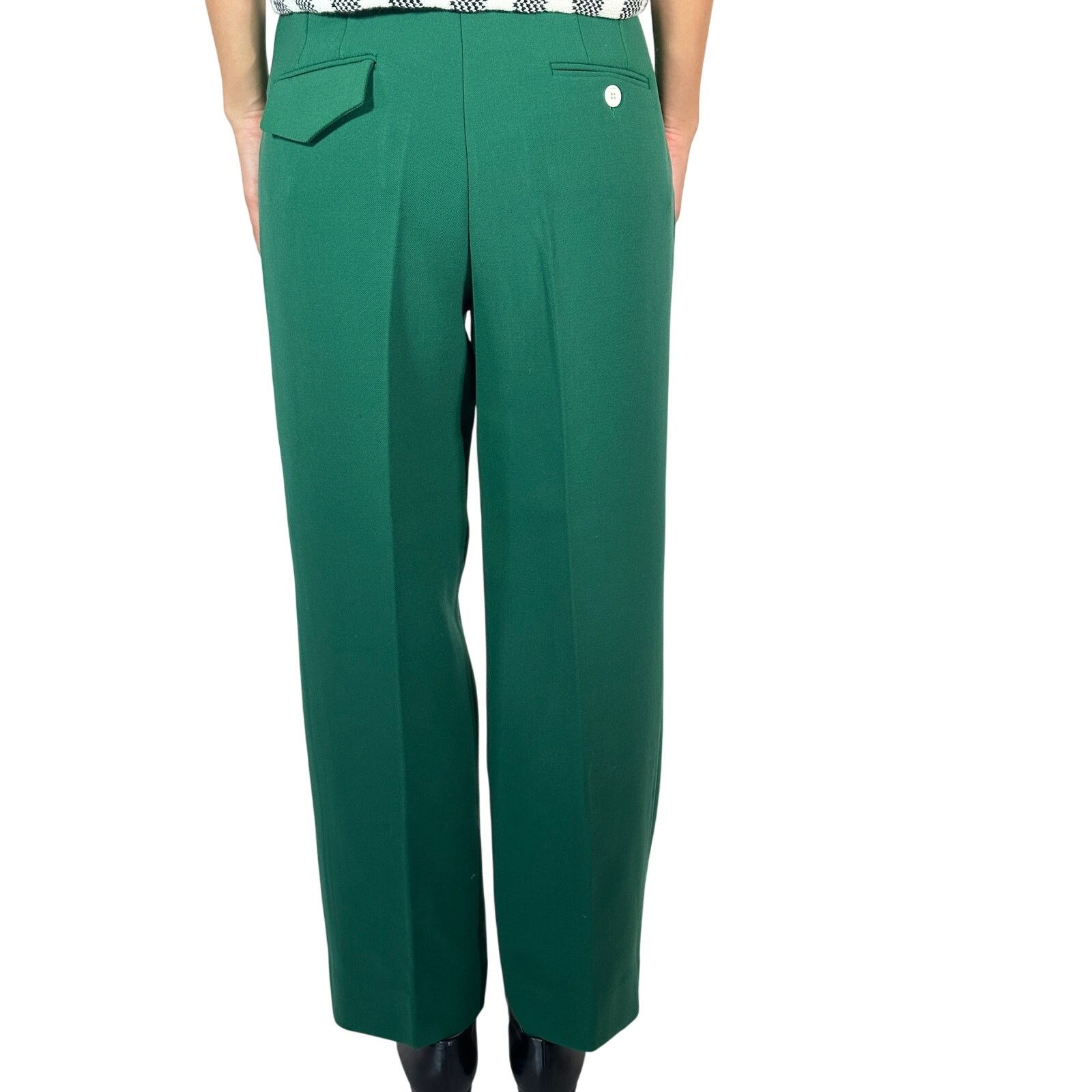 Plan C PLAN C Pleat Front Trouser Pants Kelly Green IT 44 US 8 Size 30" / US 8 / IT 44 - 4 Thumbnail